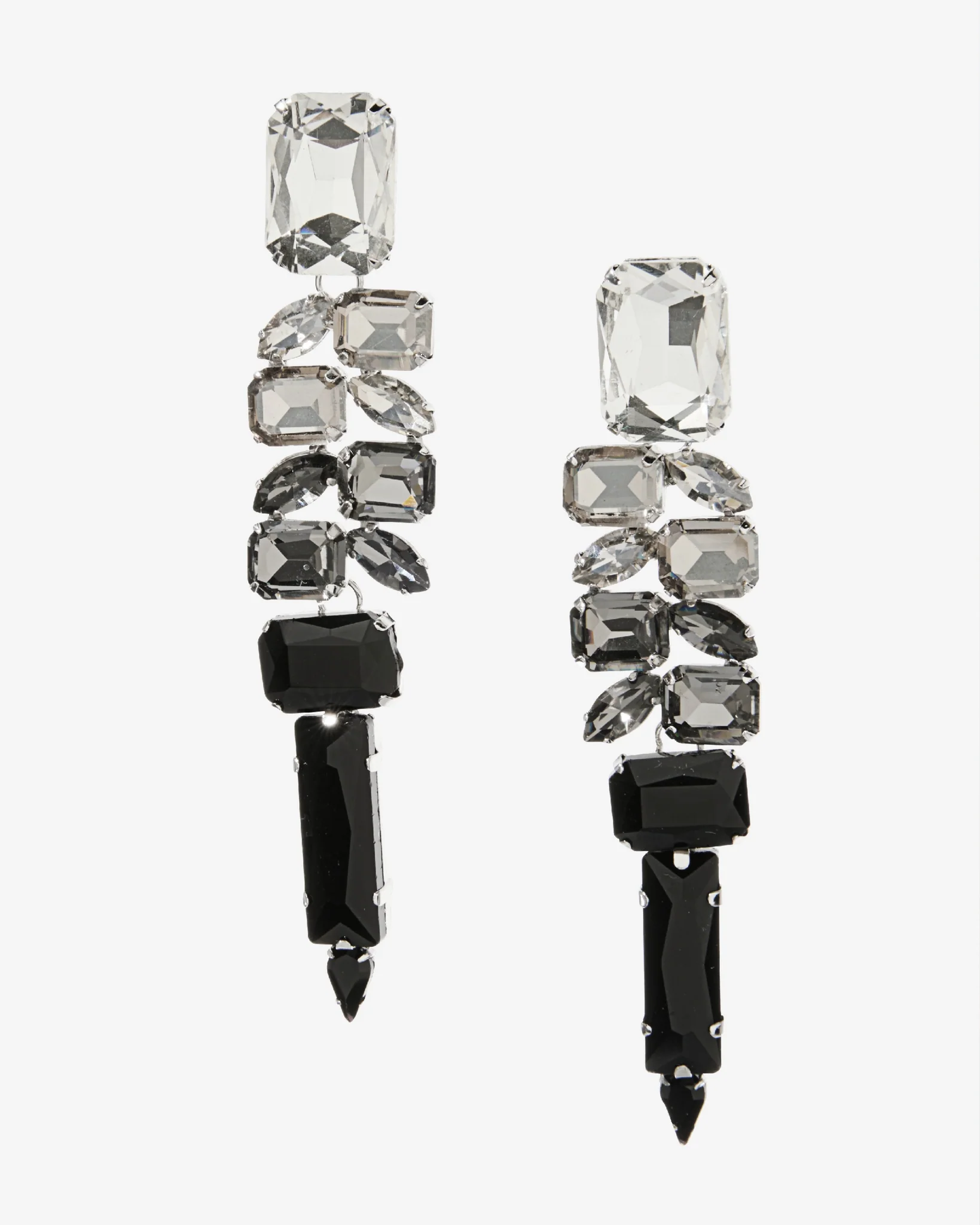 Gem Drop Earring Black Multi - Mycitystee