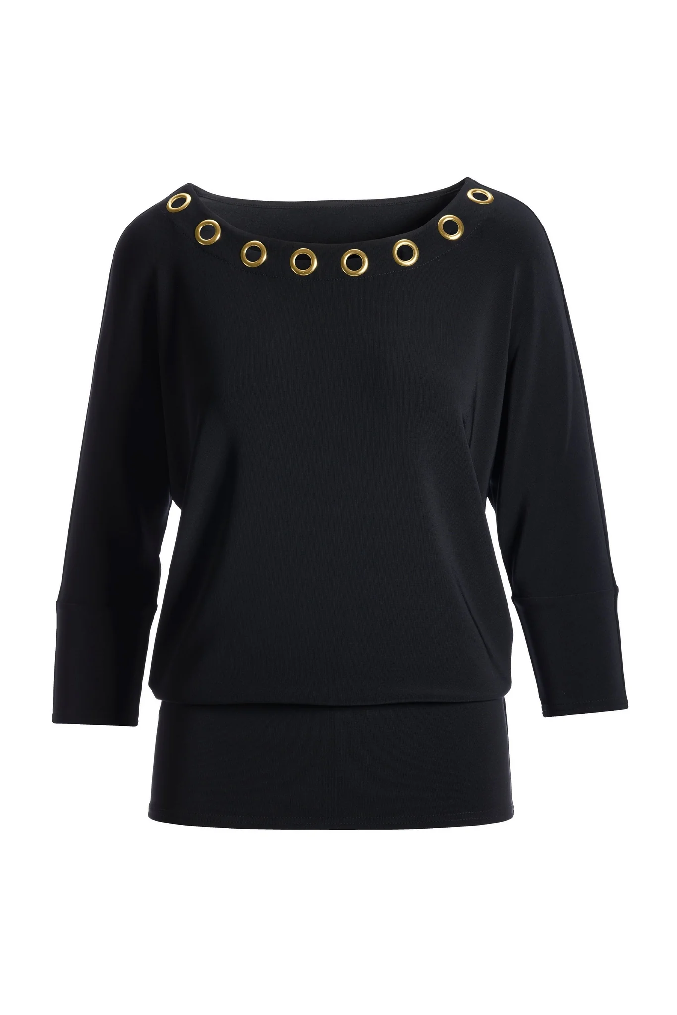 Beyond Travel Grommet Slouchy Top Jet Black - Mycitystee