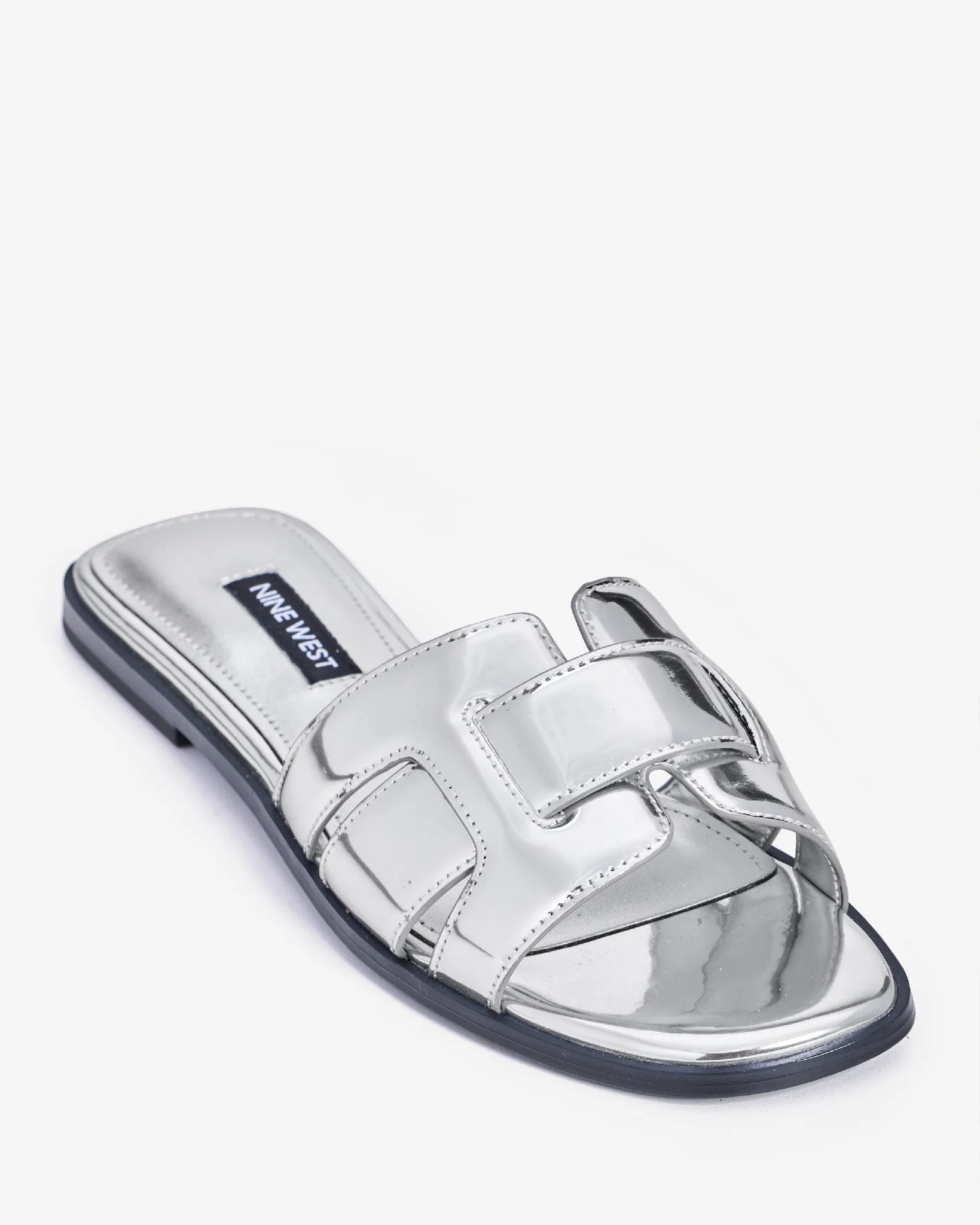Flat Slide Sandal Silver - Mycitystee