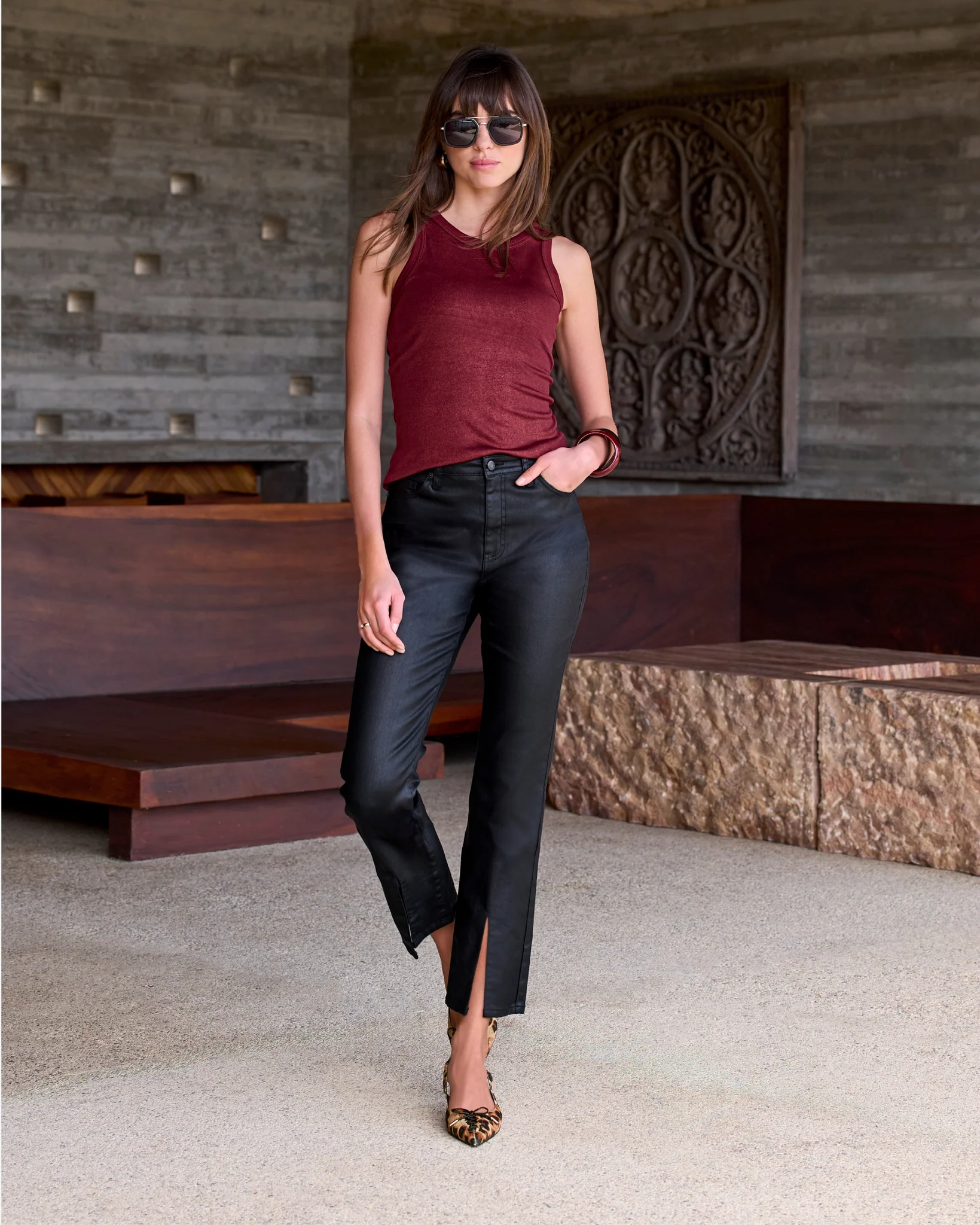 Print Sling-Back Kitten Heel Natural Multi - Mycitystee