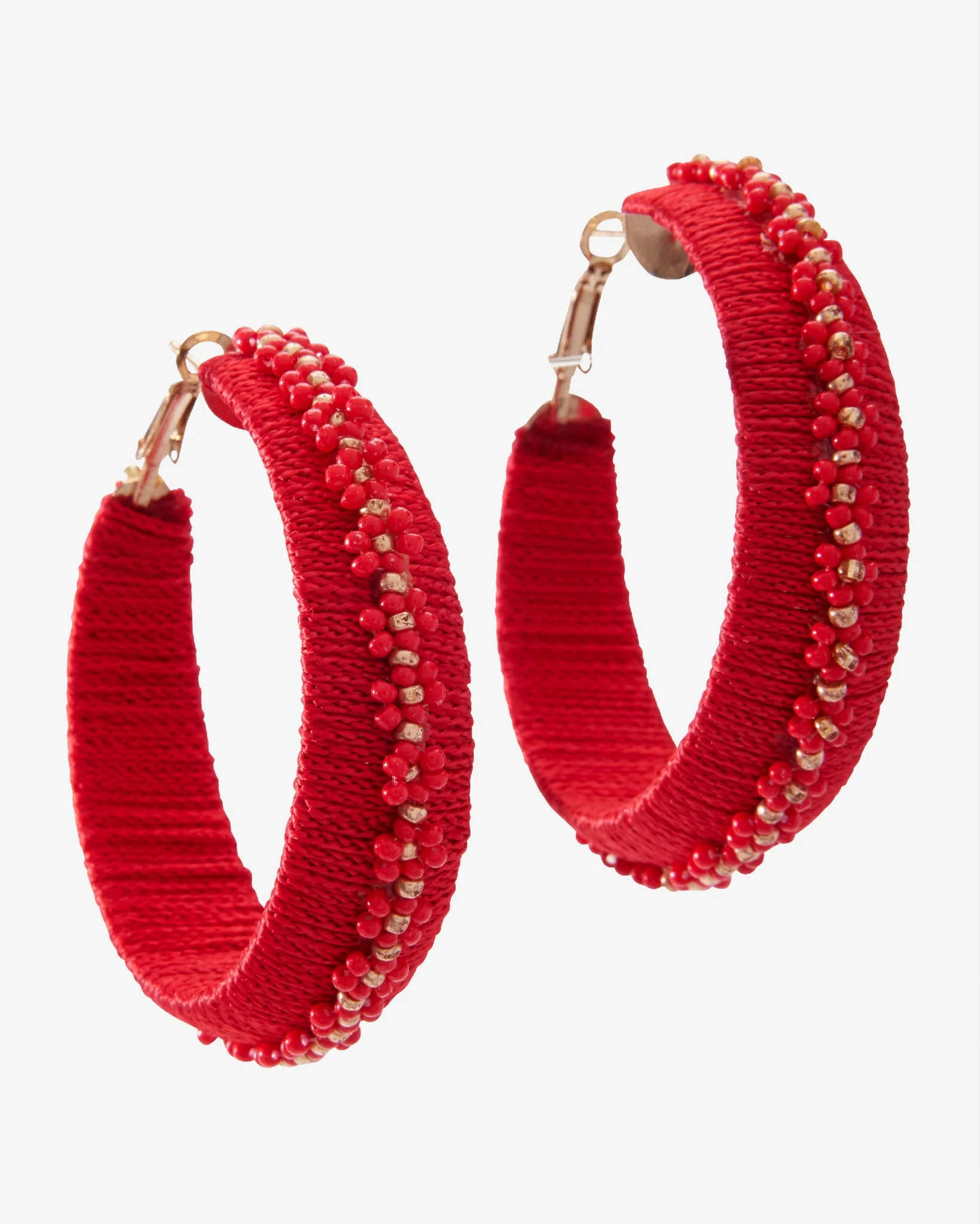 Colored Floral Trim Hoop Red - Mycitystee