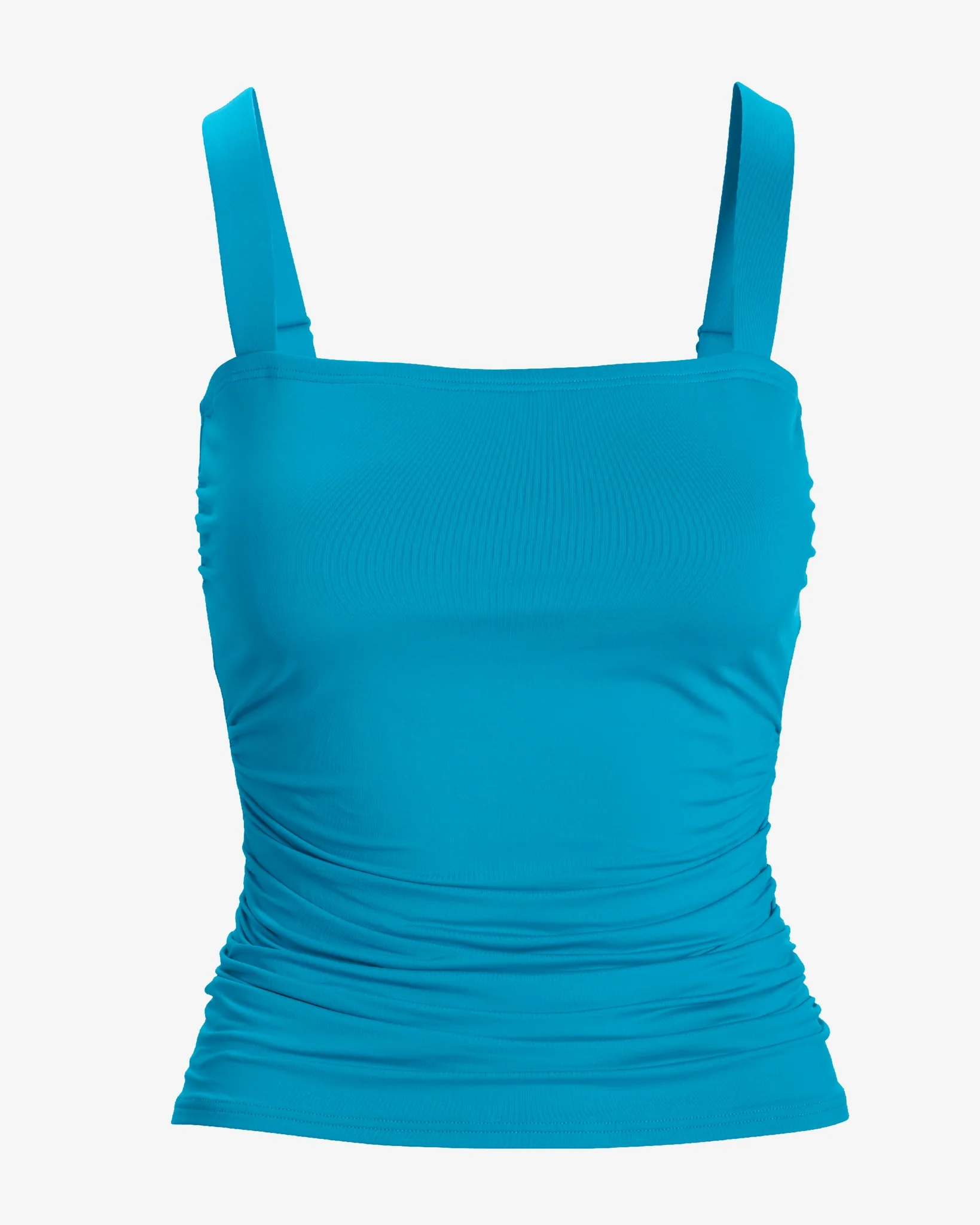 Swim Sense Square-Neck Tankini Top Bright Blue - Mycitystee
