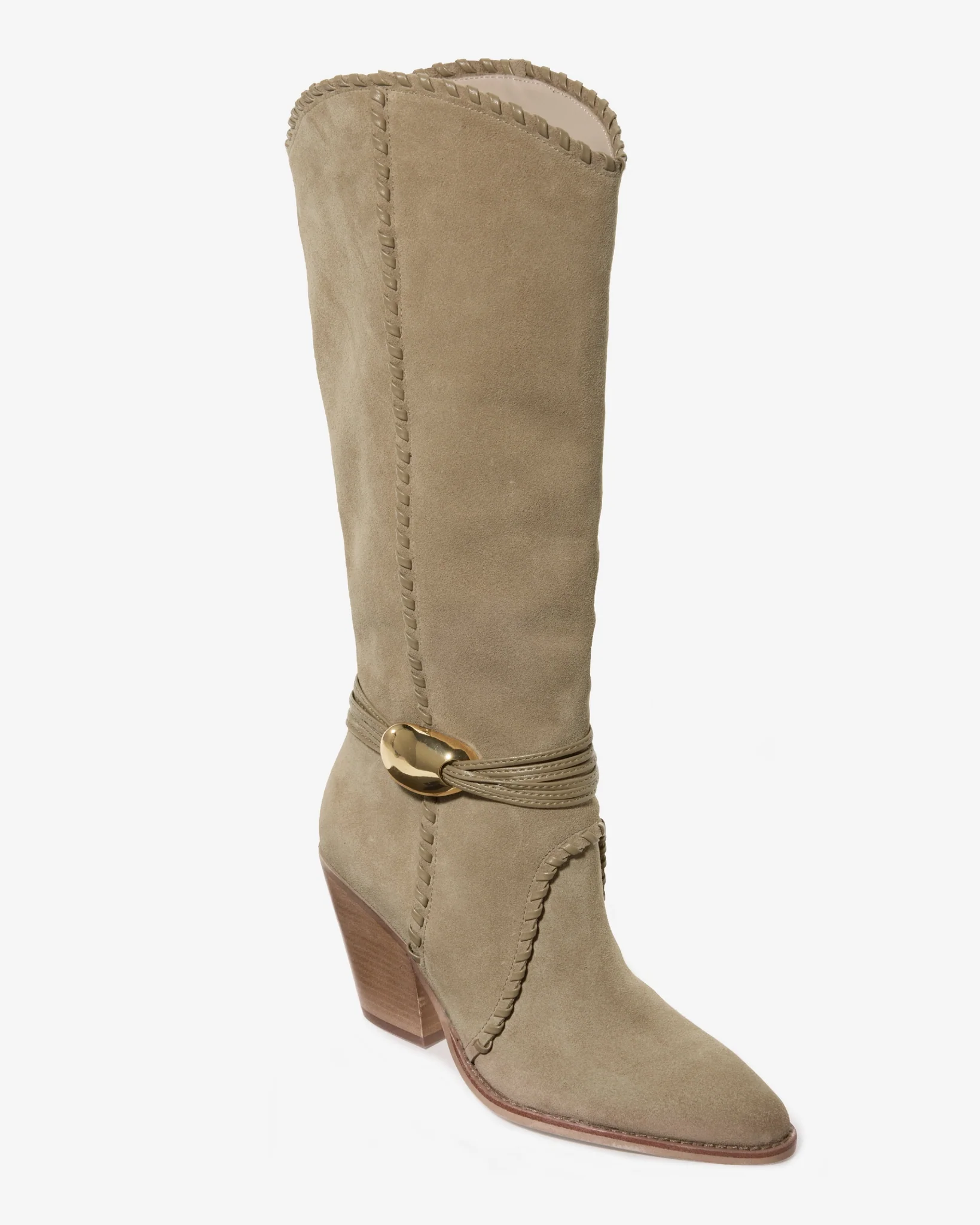 Hardware Western Boot Dark Taupe - Mycitystee