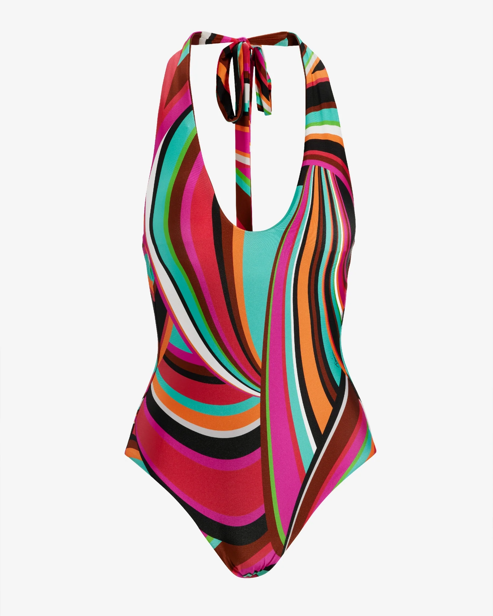 Abstract Halter One Piece Multi - Mycitystee