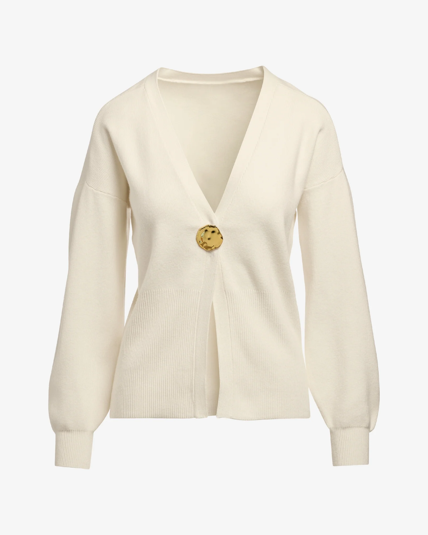 Single Button Cardigan Antique White - Mycitystee