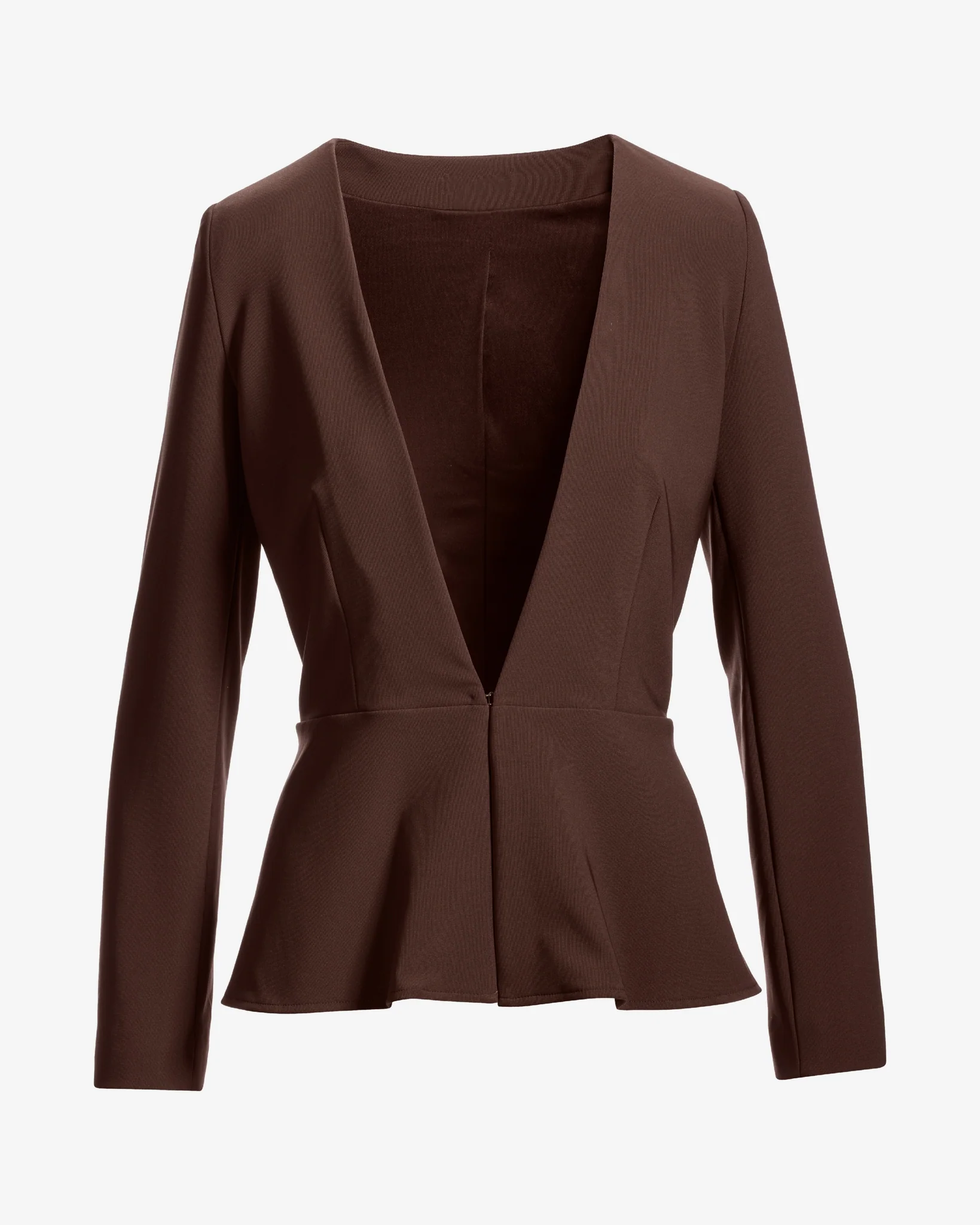 Beyond Travel Peplum Blazer Coffee Bean - Mycitystee