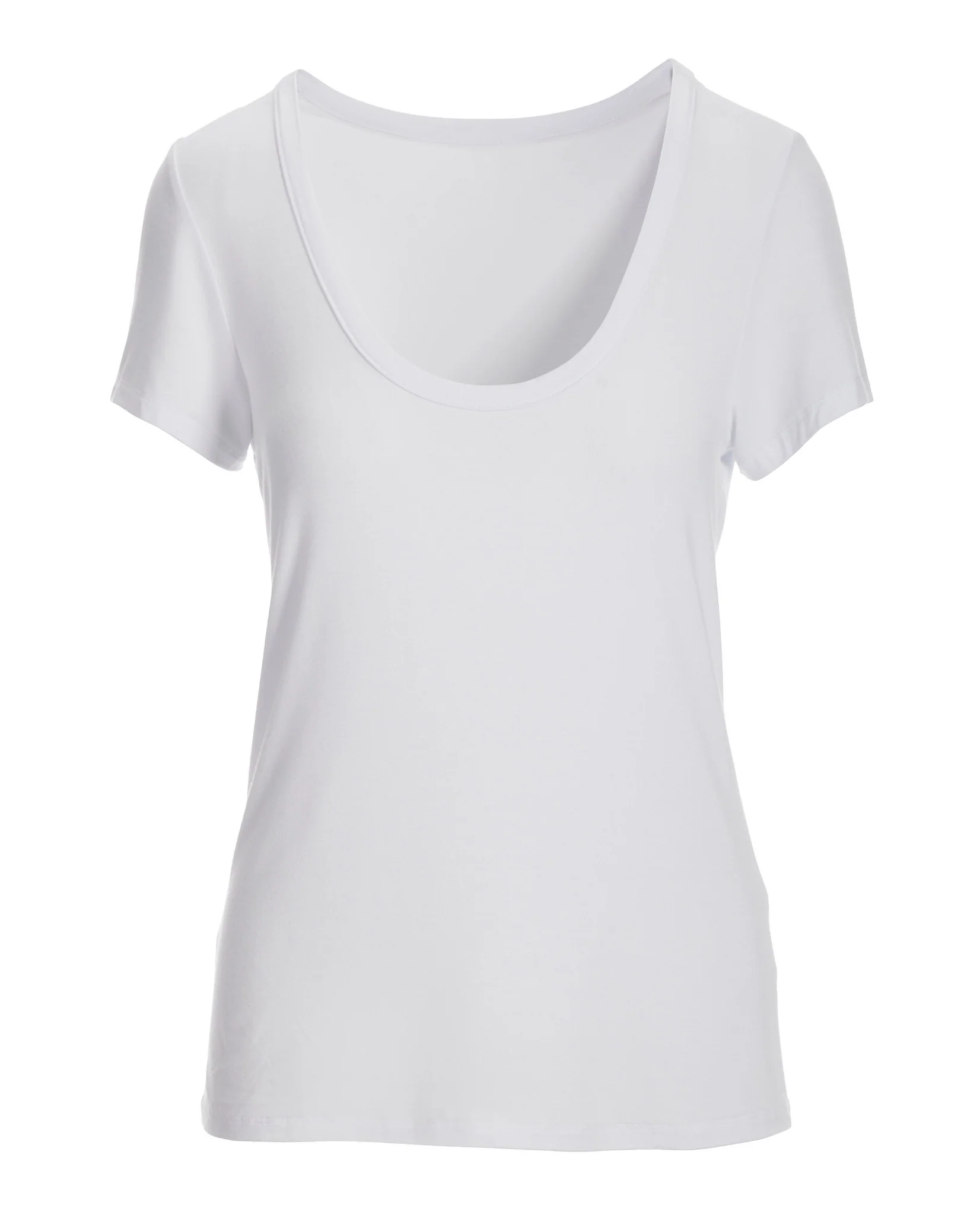 So Effortless Scoopneck T Shirt White - Mycitystee