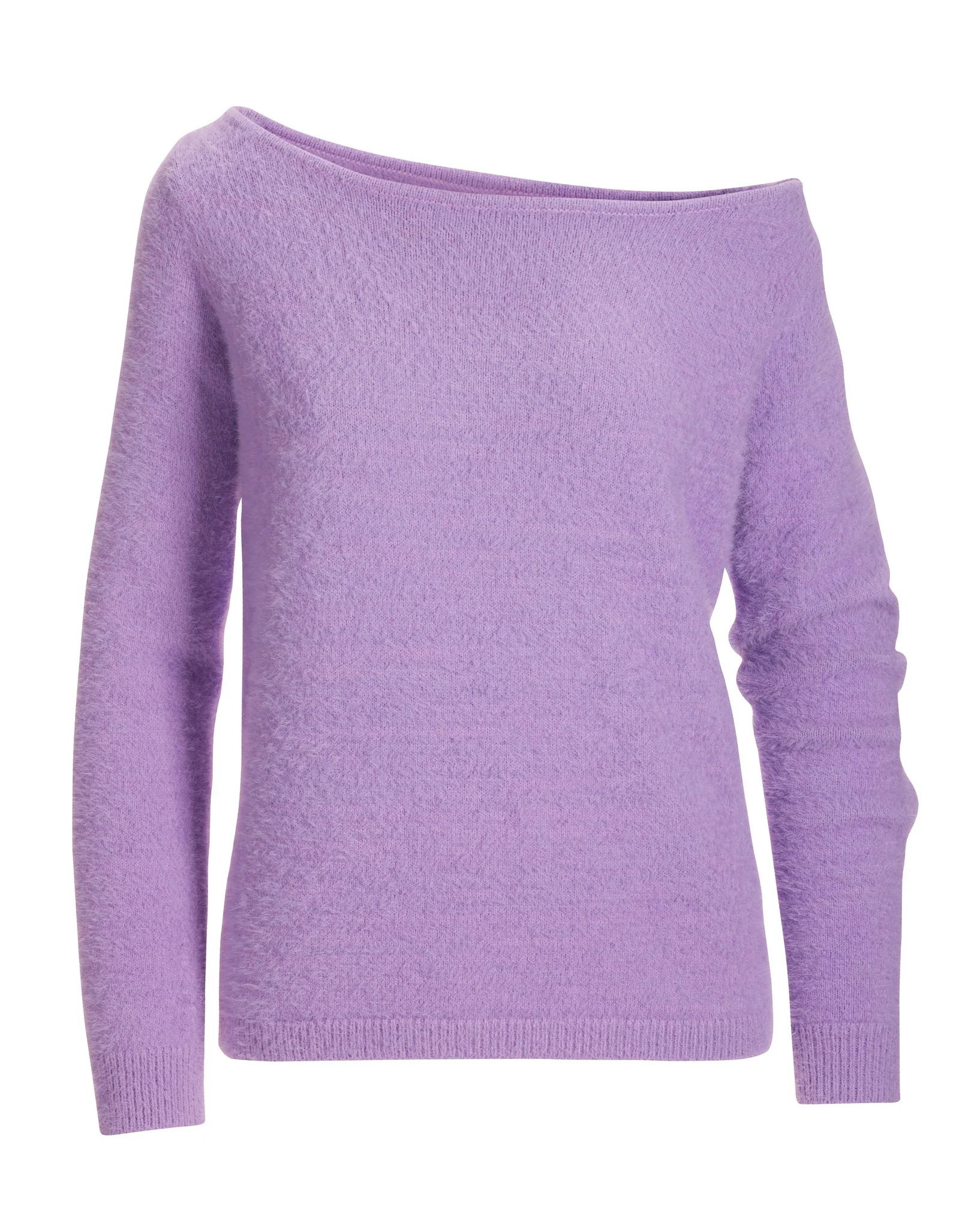 Plush Slouchy Sweater Sheer Lilac - Mycitystee