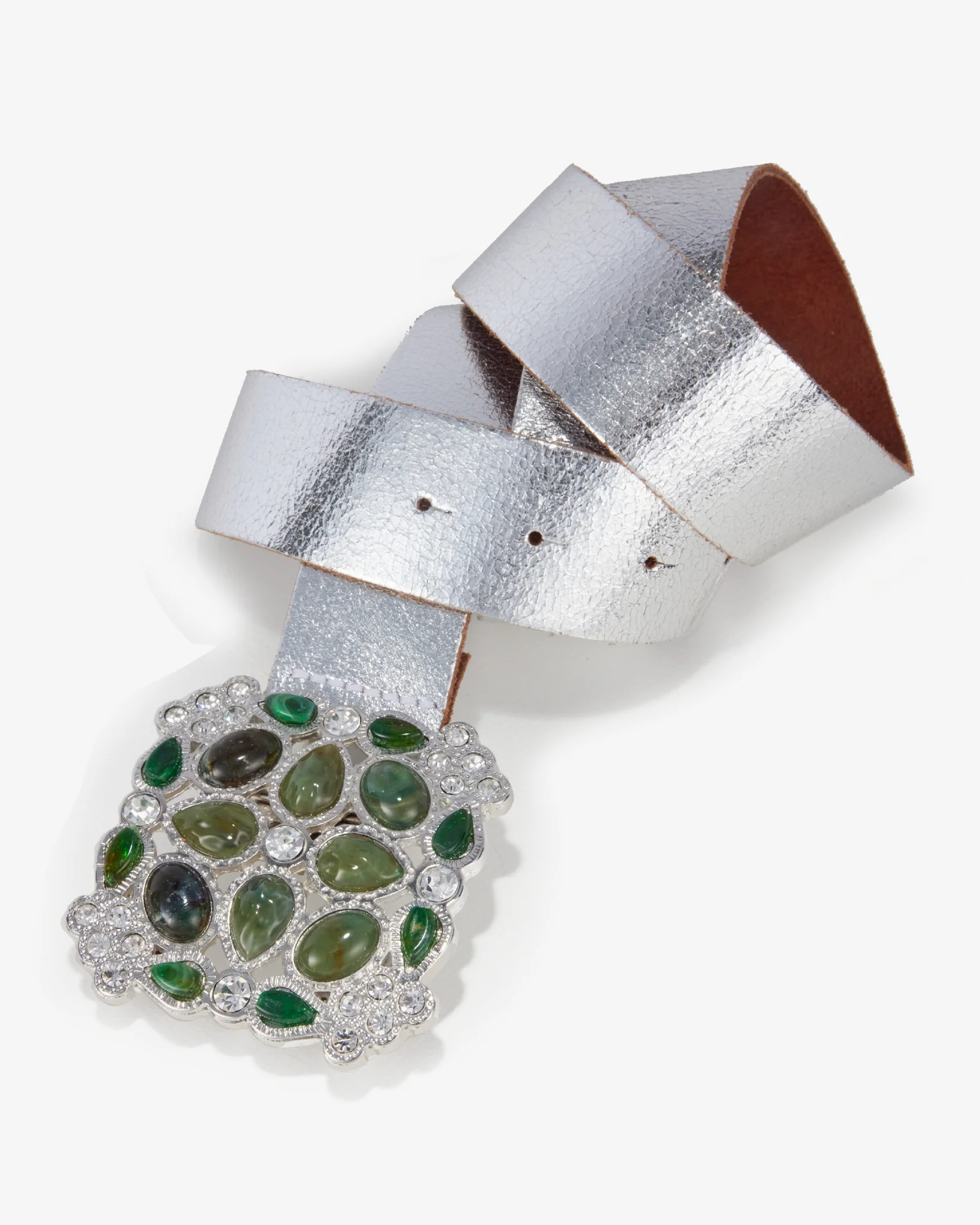 Green Marble Crystal Belt Green/Silver - Mycitystee
