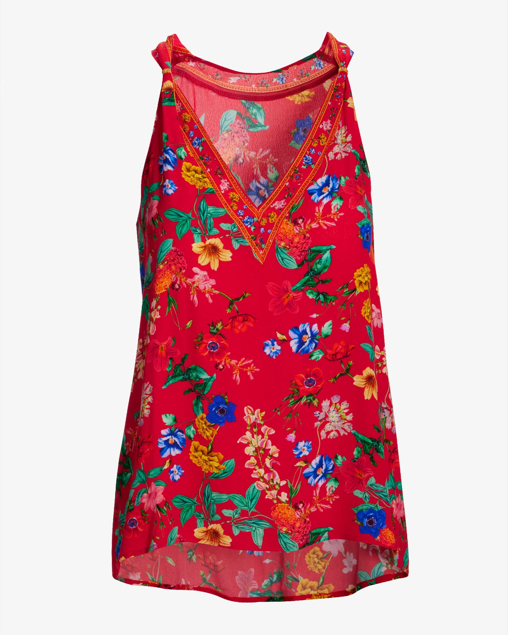 Easy Chic V Neck Blouse Botanical Dreams - Mycitystee