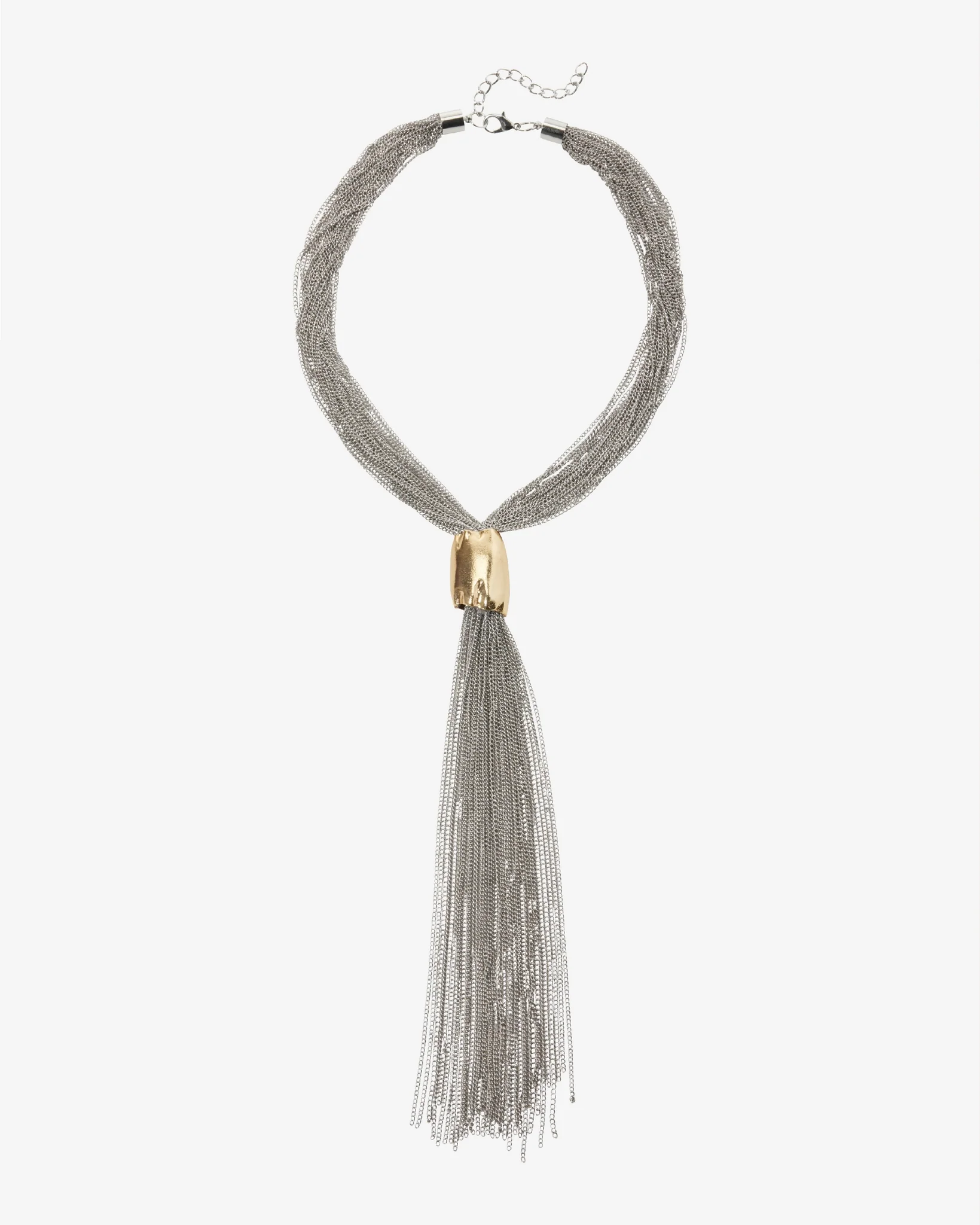 Mixed Metals Drop Necklace Silver/Gold - Mycitystee