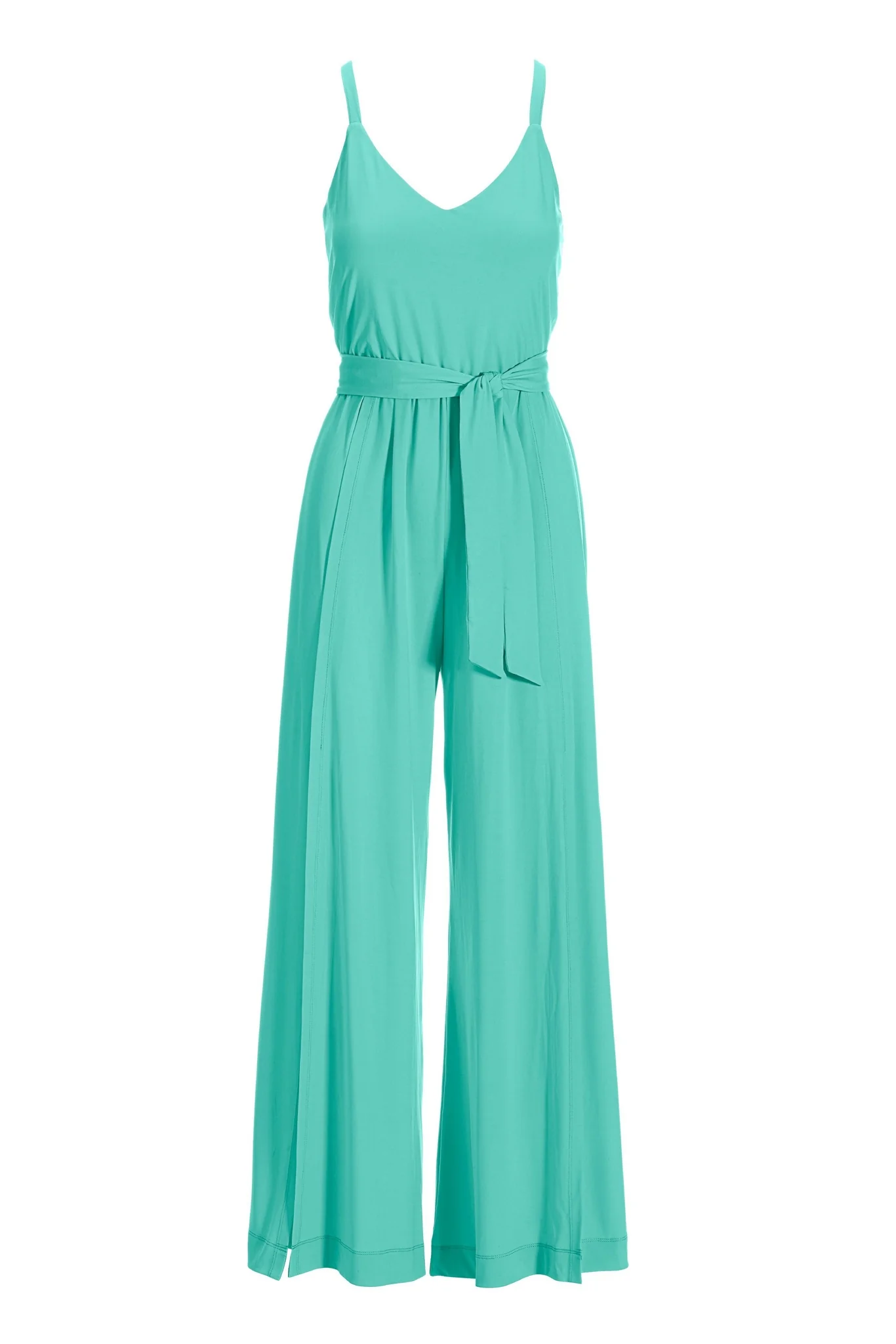 Slit Leg Jumpsuit Blue Radiance - Mycitystee
