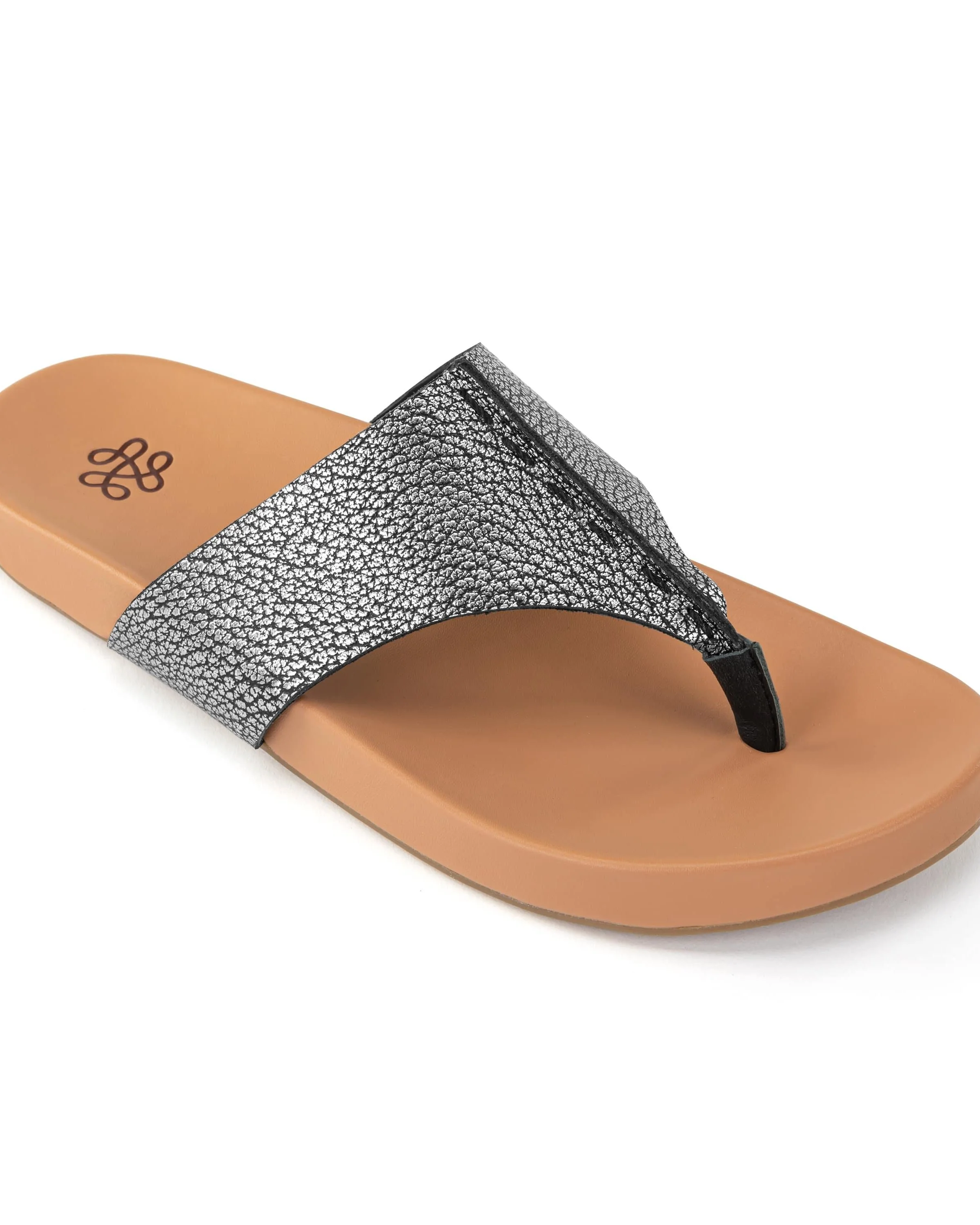 Everly Sandal - Leather - Dark Silver - Mycitystee