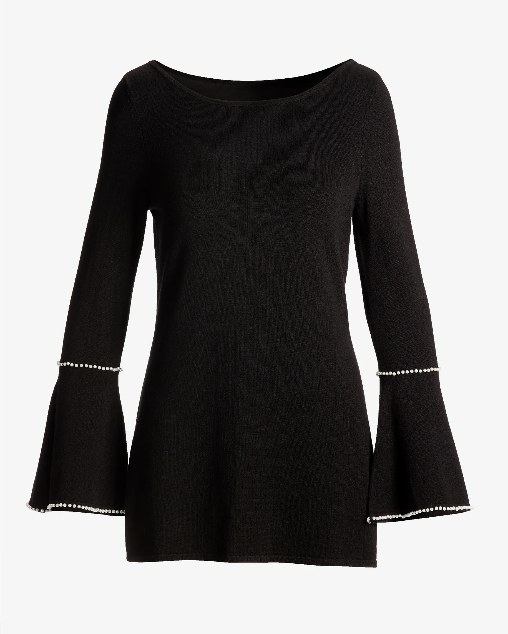 Pearl Flare Sleeve Tunic Black - Mycitystee