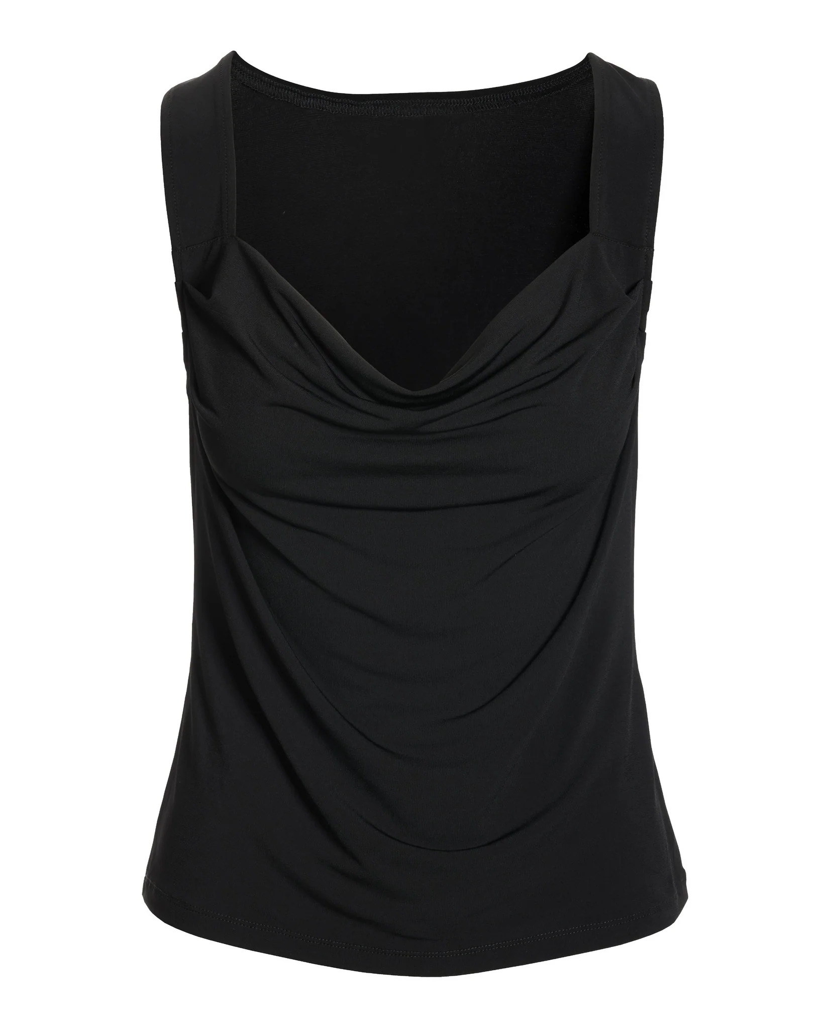 So Chic Cowl Neck Tank Black - Mycitystee