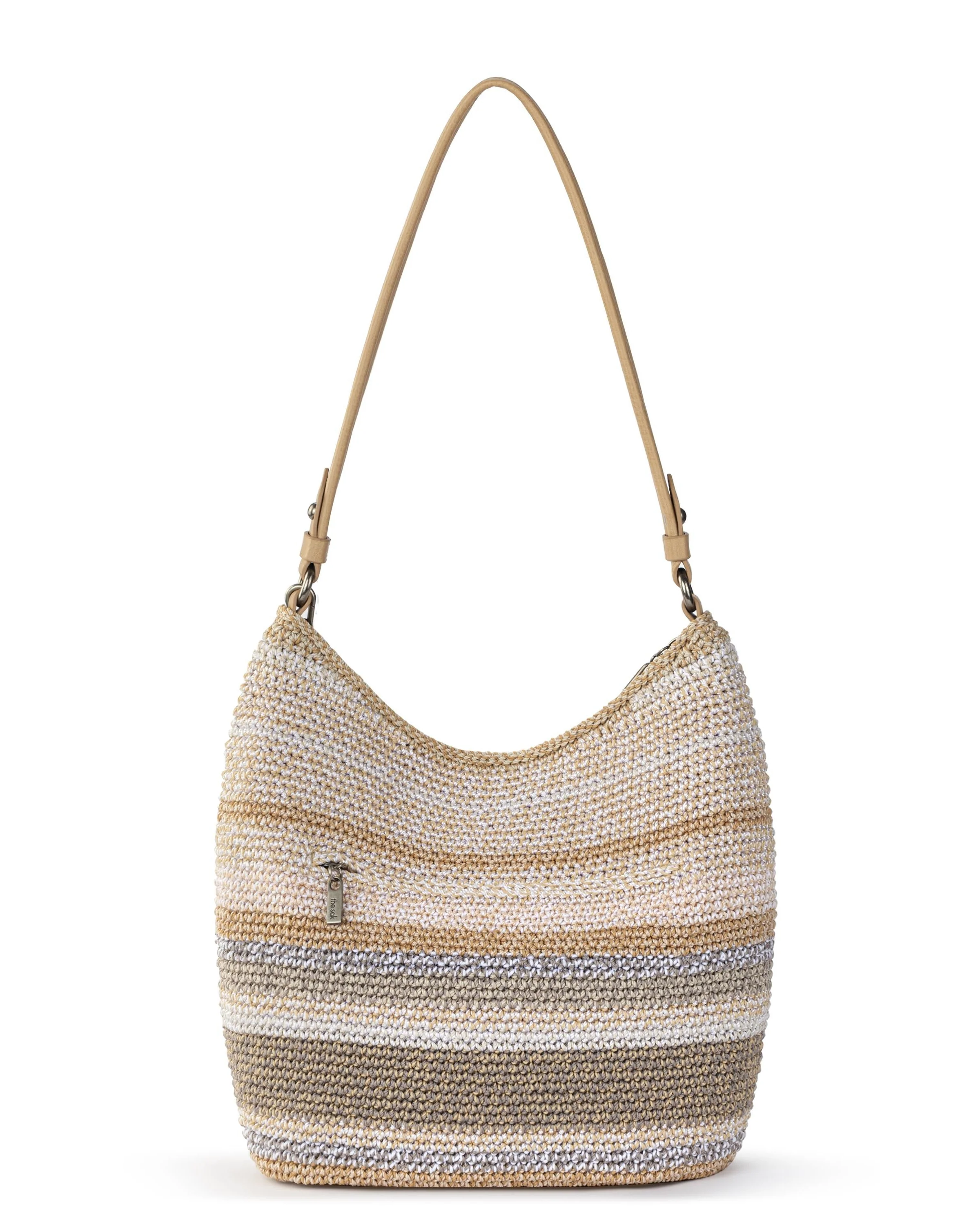 Sequoia Hobo - Hand Crochet - Sand Stripe - Mycitystee