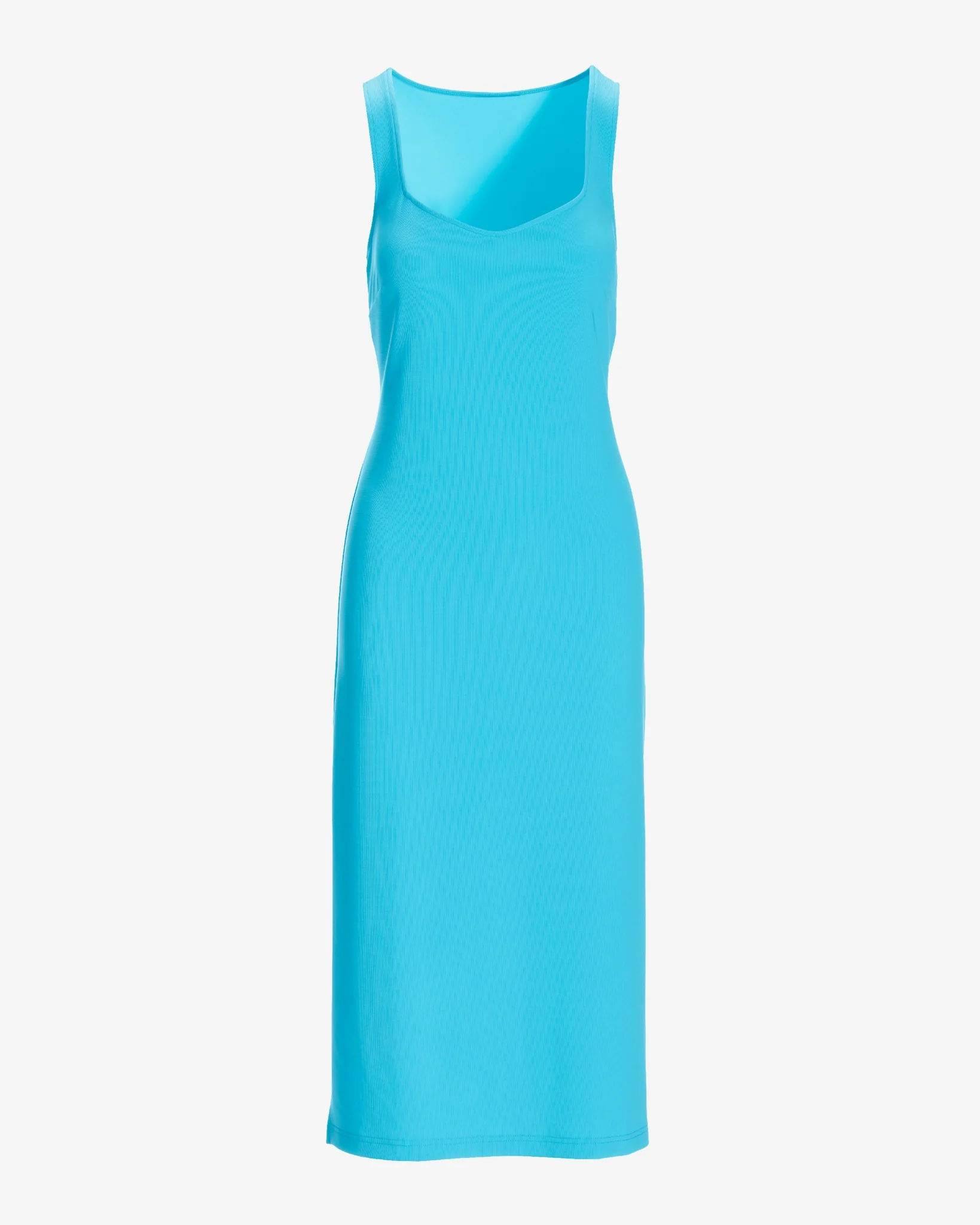 Beyond Travel Sweetheart Neckline Midi Dress Blue Grotto - Mycitystee