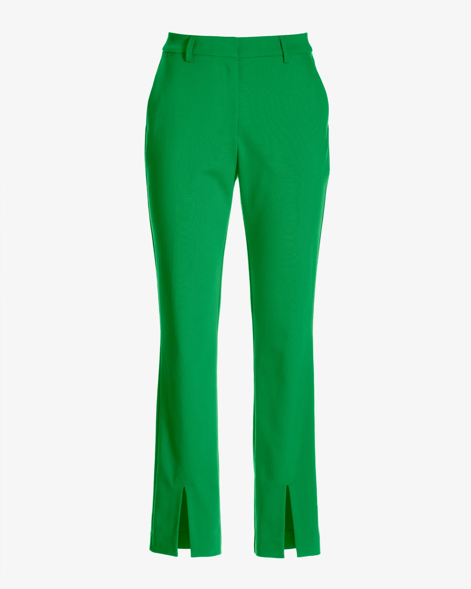 Newport Modern Slim Straight Leg Slit Front Trouser Pant Fern Green - Mycitystee