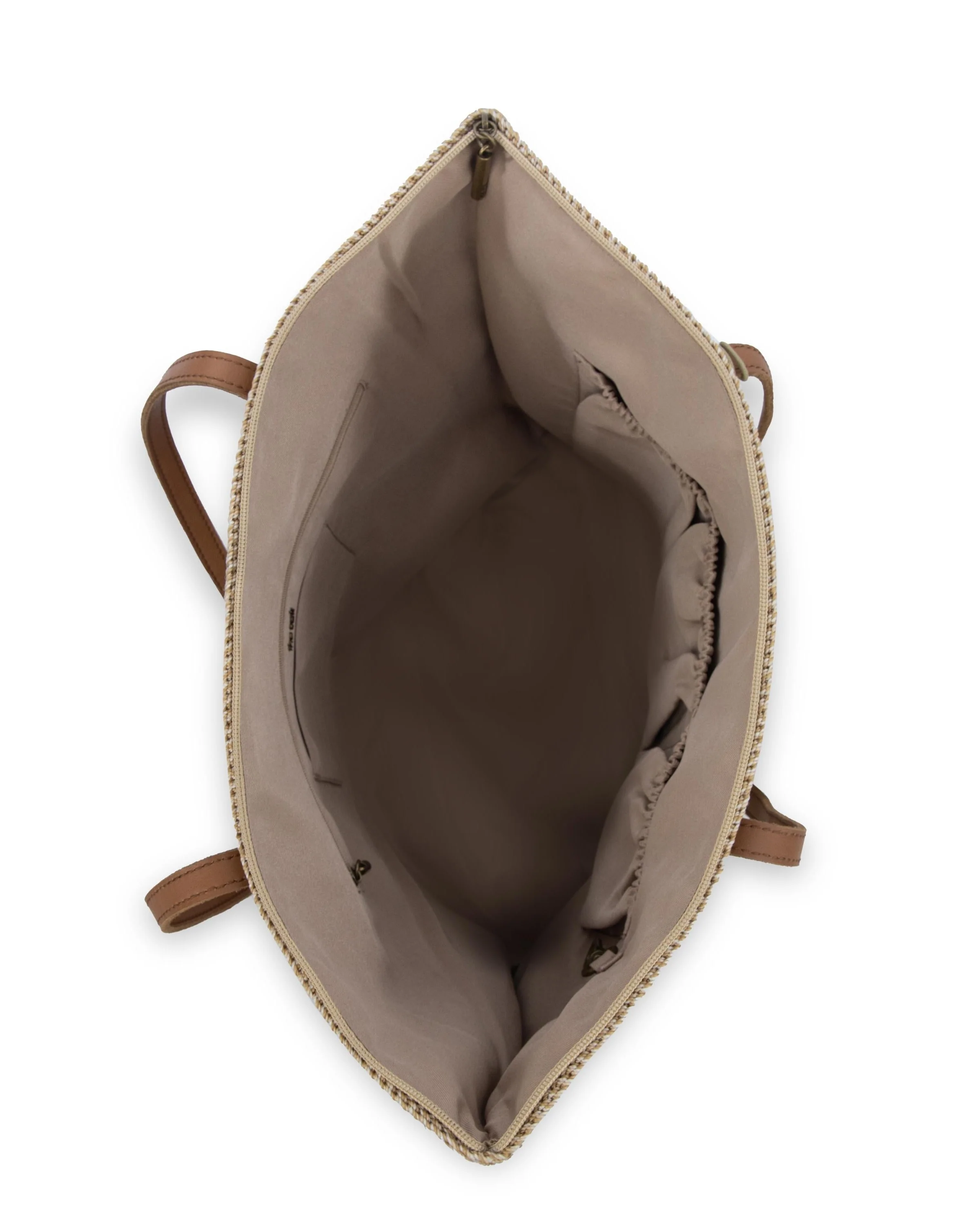 Faye Large Tote - Hand Crochet - Bamboo Static - Mycitystee