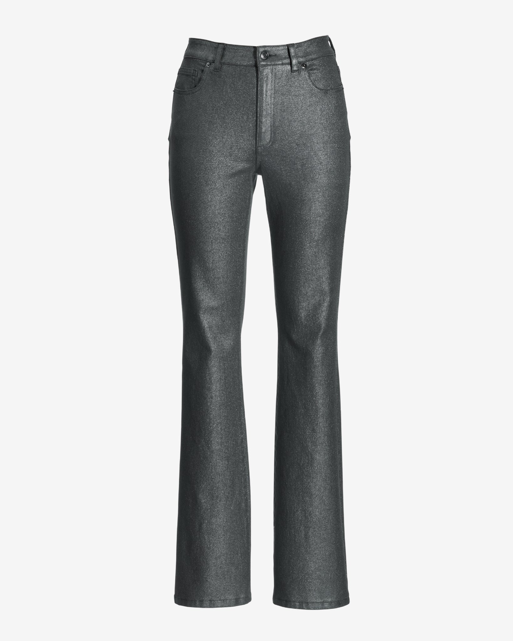 Monterey Coated High Rise Bootcut Jean Gunmetal/Silver - Mycitystee