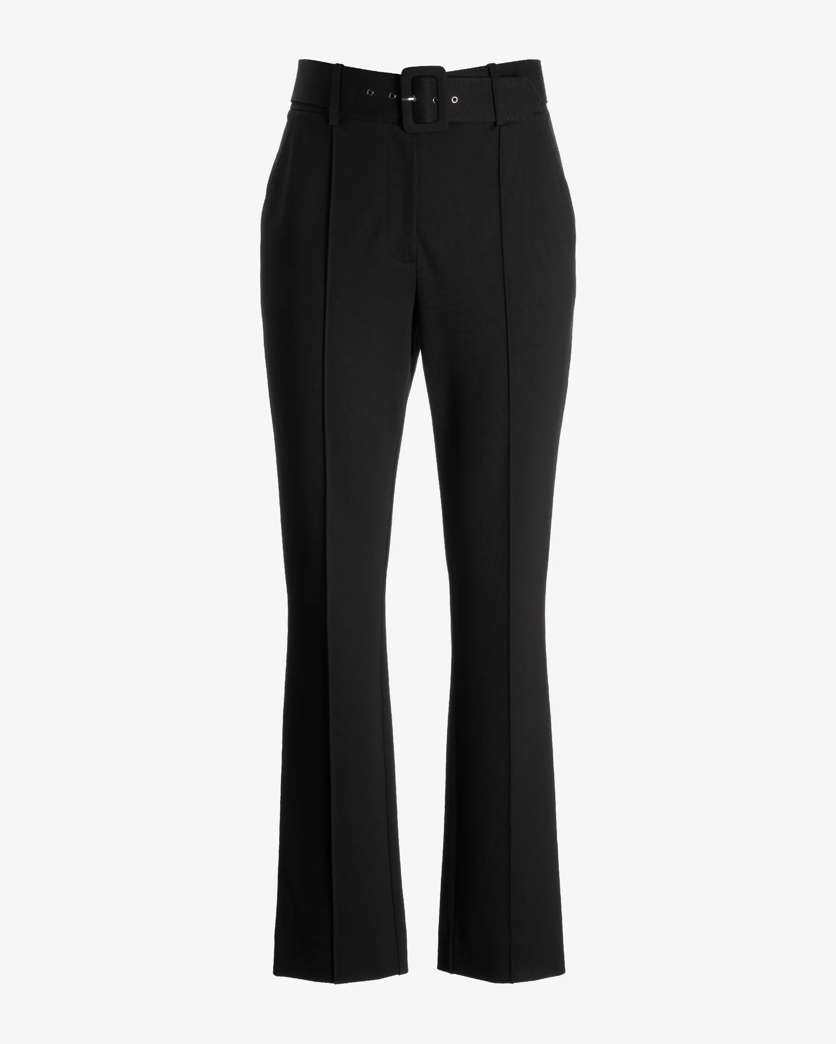 Newport Belted Ponte Straight Leg Pant Black - Mycitystee