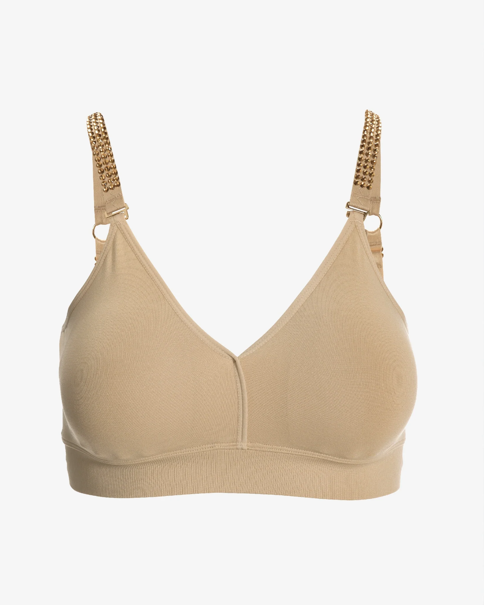 Grande Crystal Plunge Bra Strap It Champagne - Mycitystee