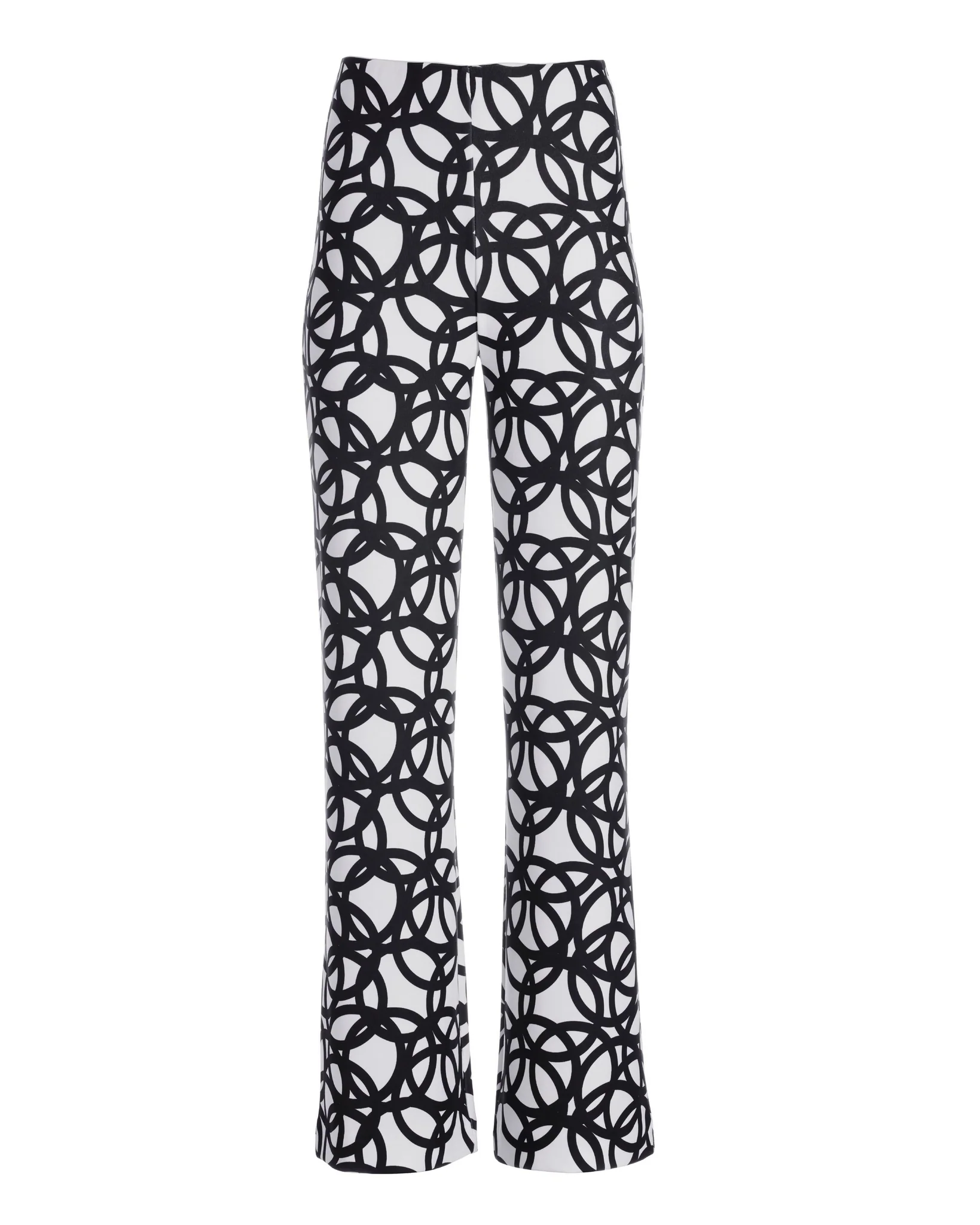 Beyond Travel Geo Print Palazzo Pant Jet Black Ivory Coast - Mycitystee