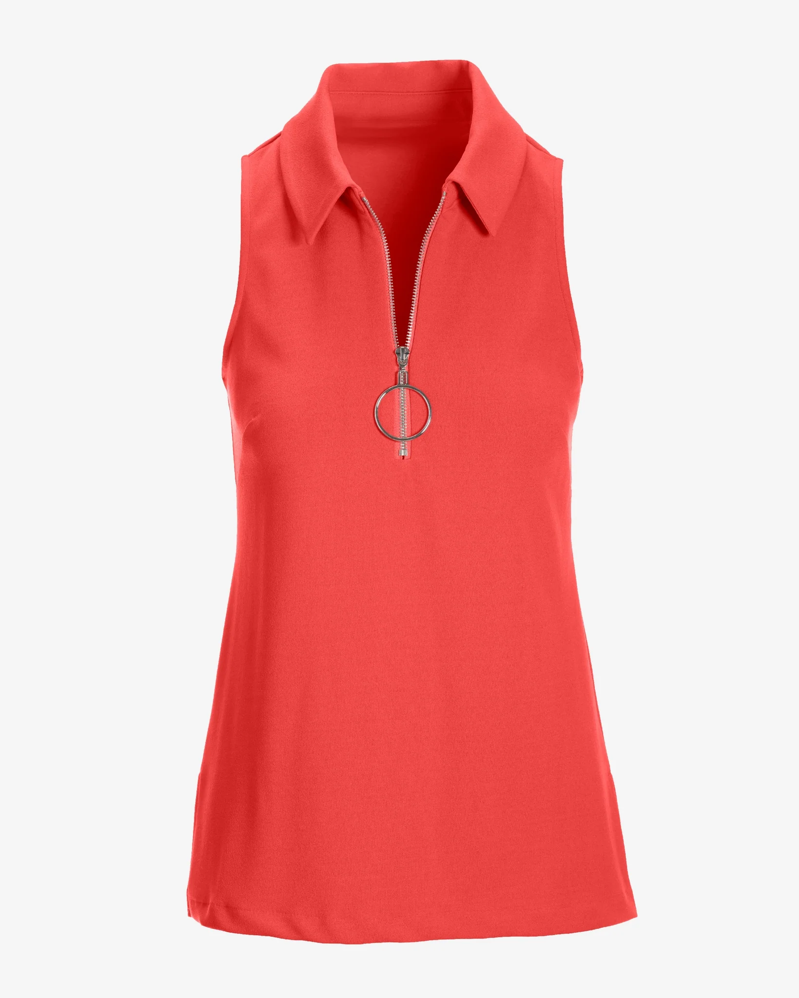 Collared Zip-Up Sleeveless Knit Top Dubarry - Mycitystee