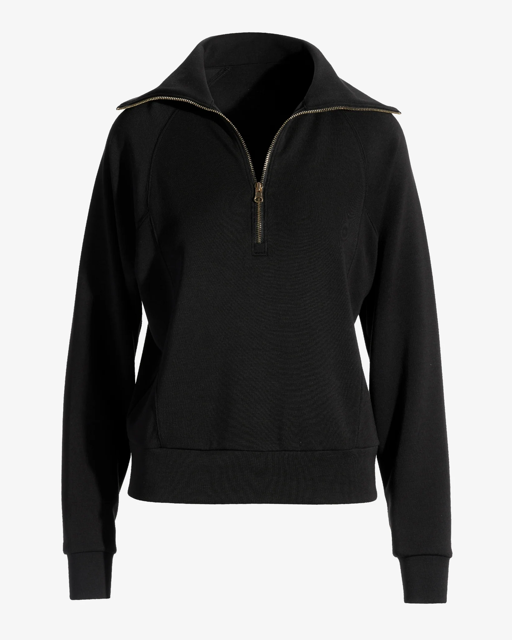 Luxe Lounge Half Zip Sweatshirt Black - Mycitystee