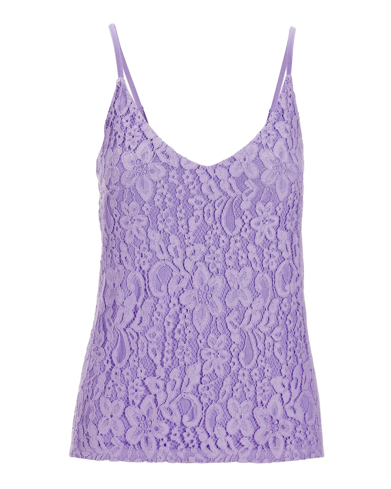 Lace Front V-Neck Cami Top Pastel Lilac - Mycitystee