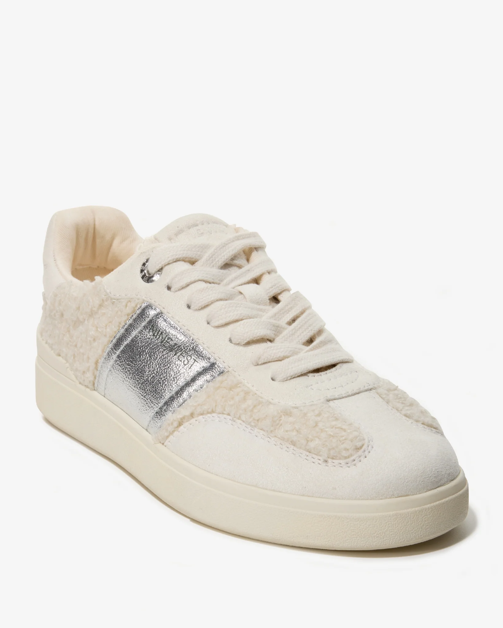 Shearling Metallic Sneaker Cream - Mycitystee