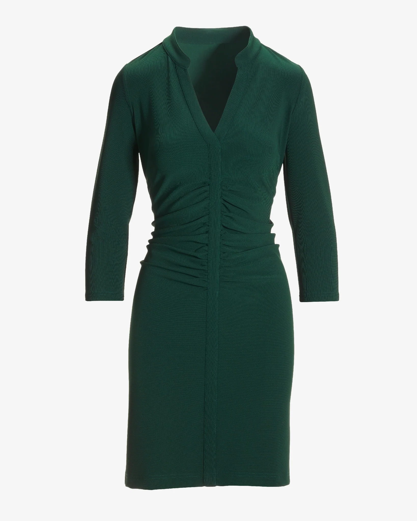 Beyond Travel Long Sleeve Ruched Short Dress Pine Grove - Mycitystee