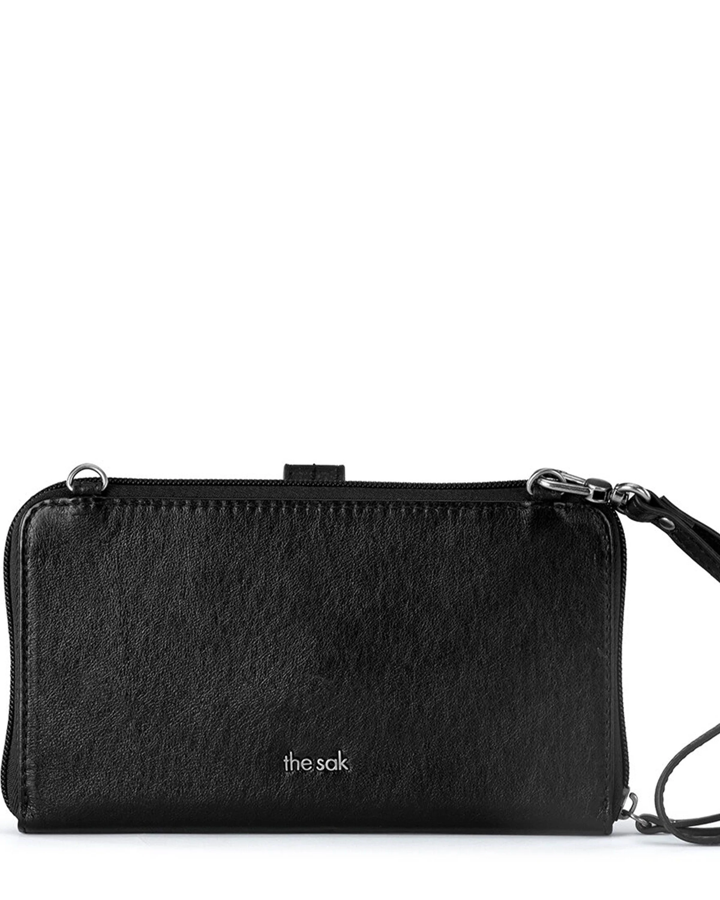 Iris Smartphone Wallet - Leather - Black Leaf Embossed - Mycitystee