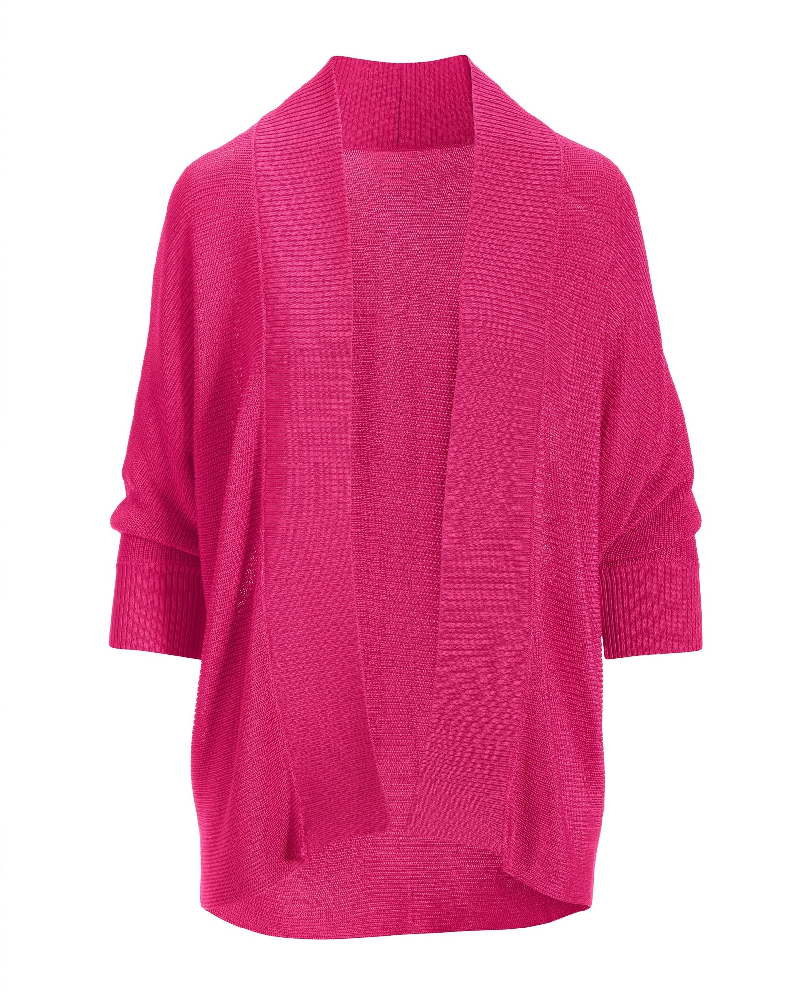 Short Effortless Cardigan Sweater Fuchsia Purple - Mycitystee