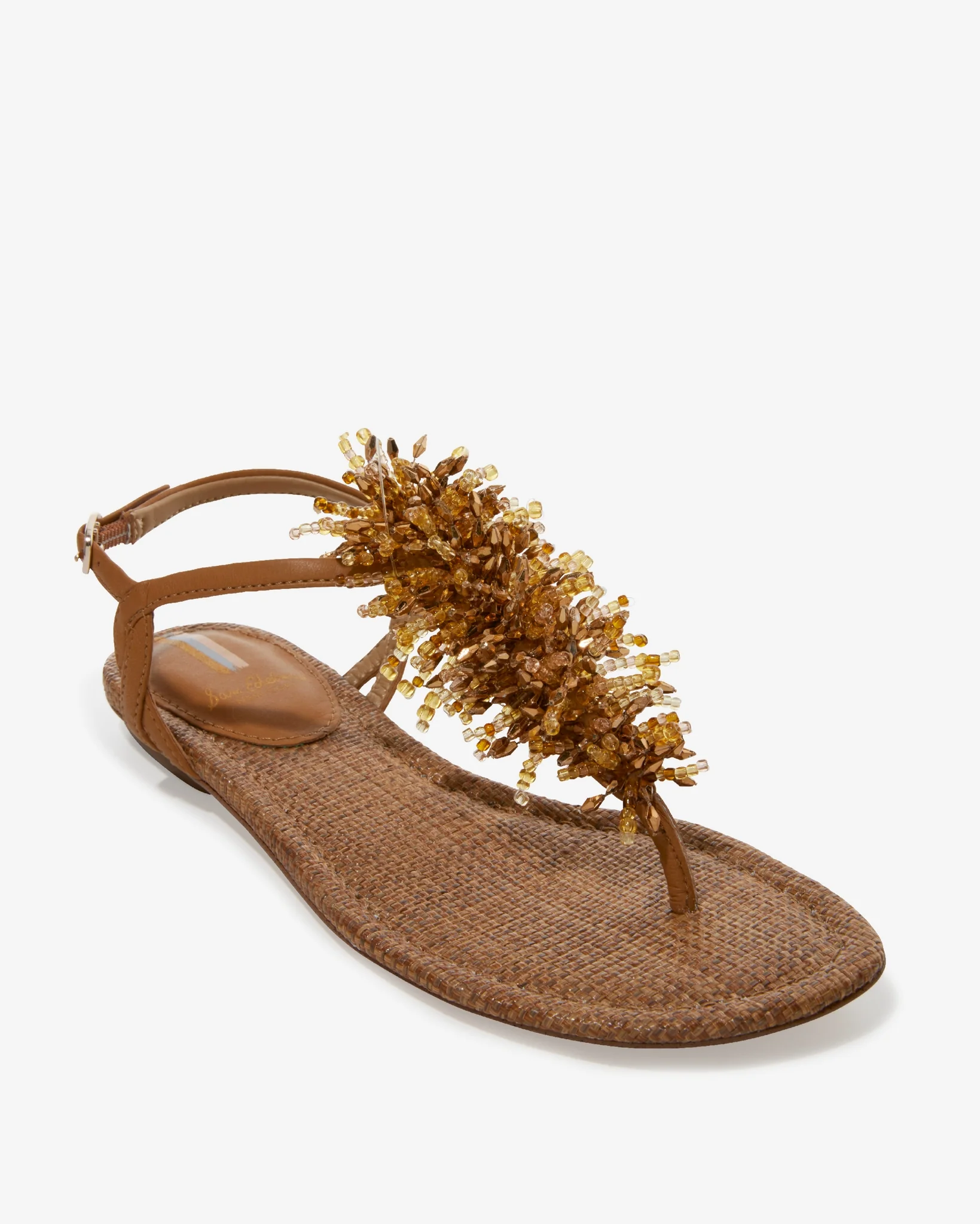 Embellished Backstrap Sandal Bronze - Mycitystee
