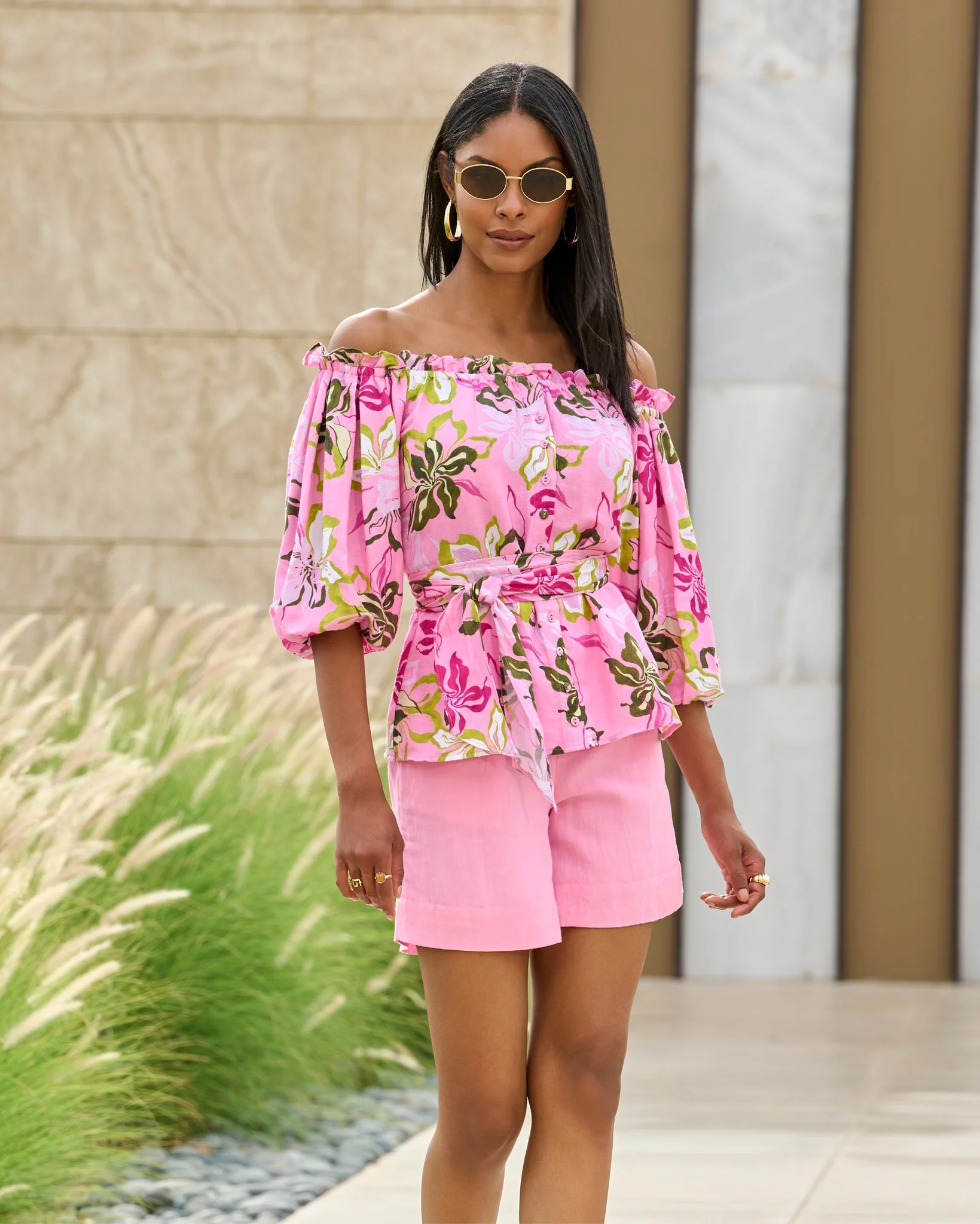 Effortless Pull-On Linen Short Sachet Pink - Mycitystee