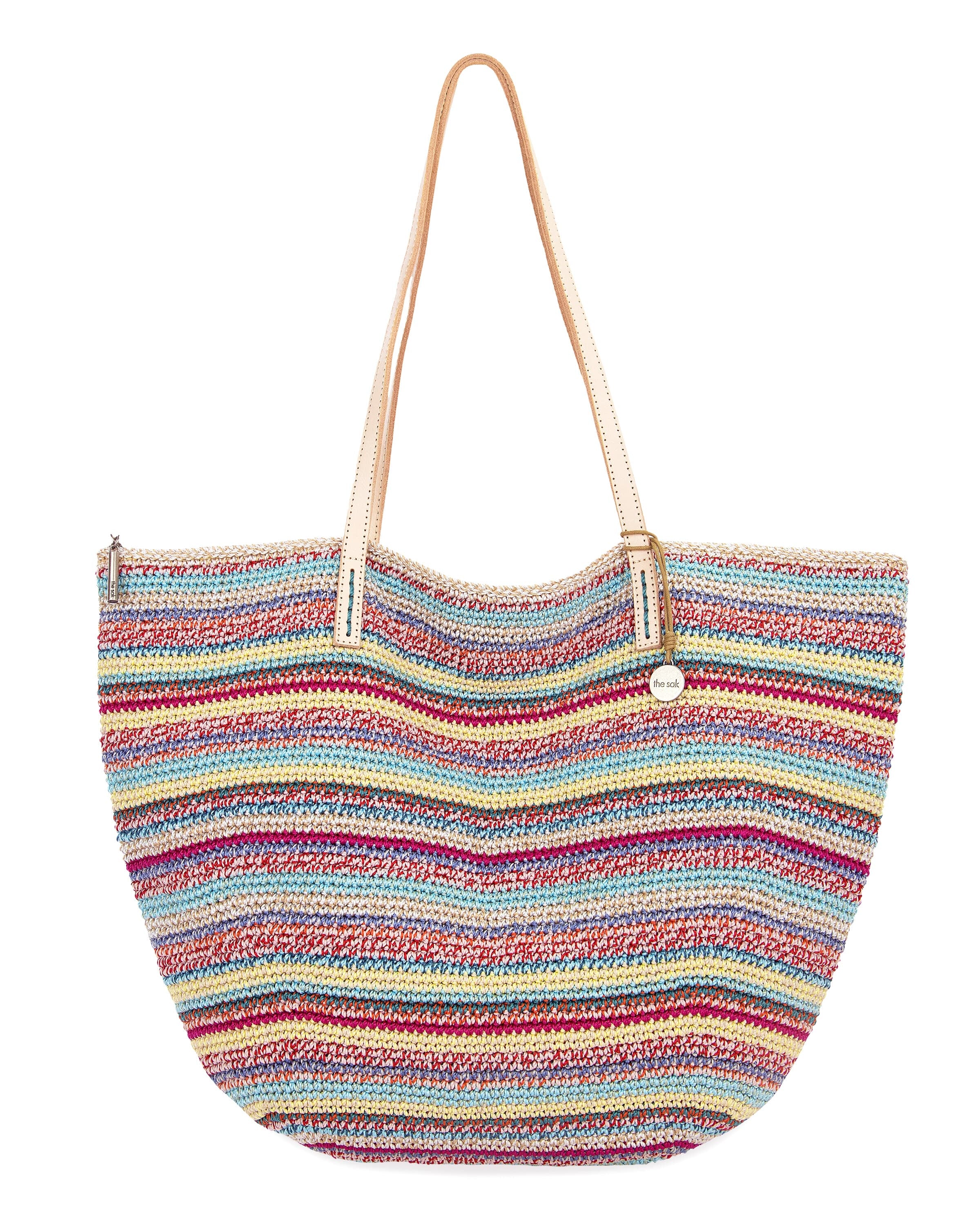 Faye Large Tote - Hand Crochet - Eden Stripe - Mycitystee