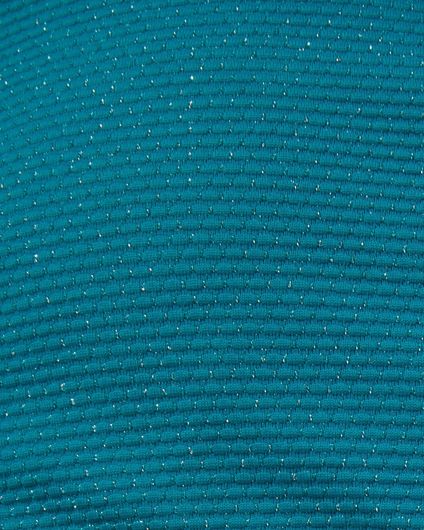 Leah Top In Jungle Green Metallic Pique - Mycitystee