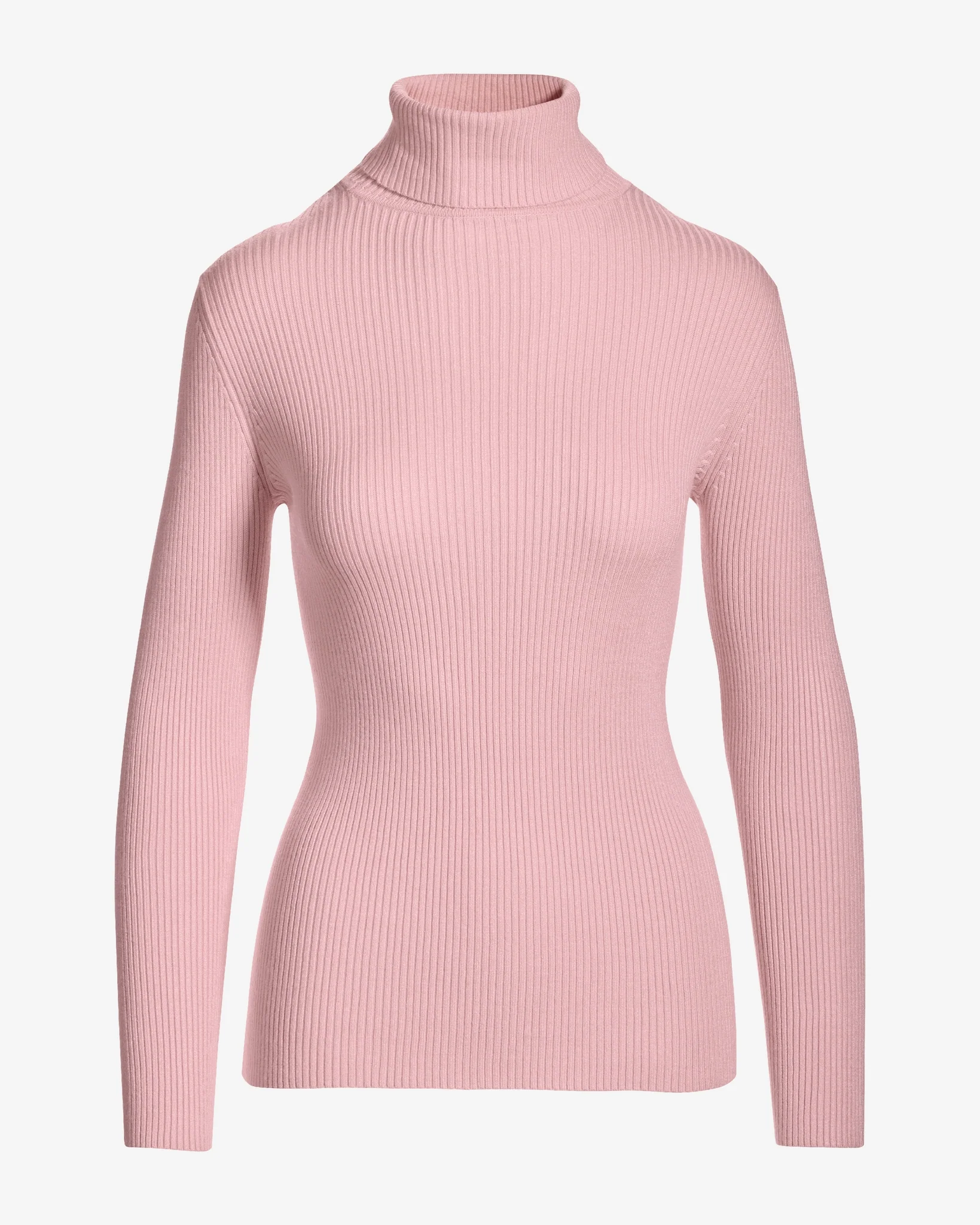 Ribbed Turtleneck Sweater Soft Pink - Mycitystee
