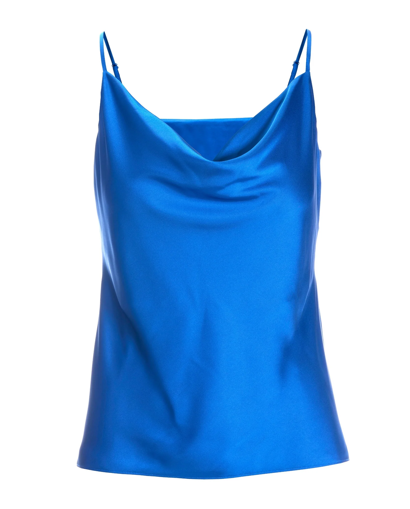 Gia Cowl Neck Charmeuse Cami Classic Blue - Mycitystee