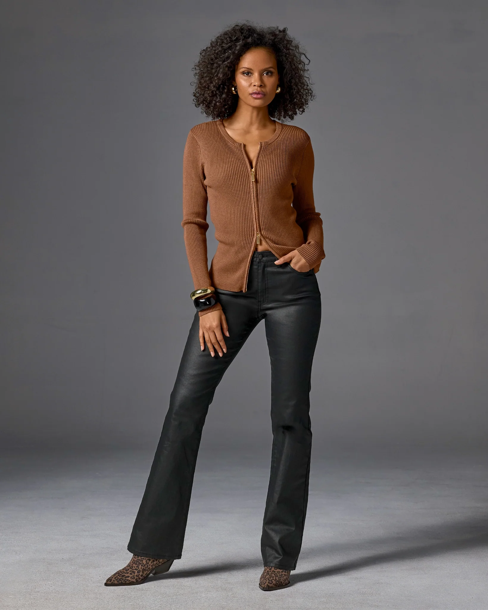 Monterey Coated High Rise Bootcut Jean Black - Mycitystee