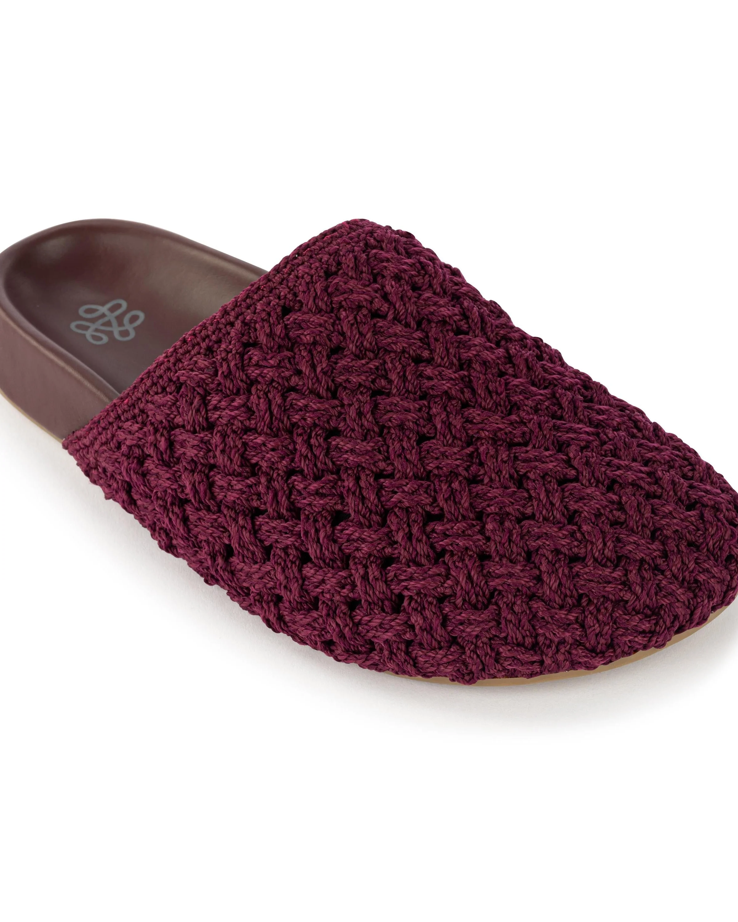 Bolinas Clog - Hand Crochet - Black Cherry Cozy Weave - Mycitystee