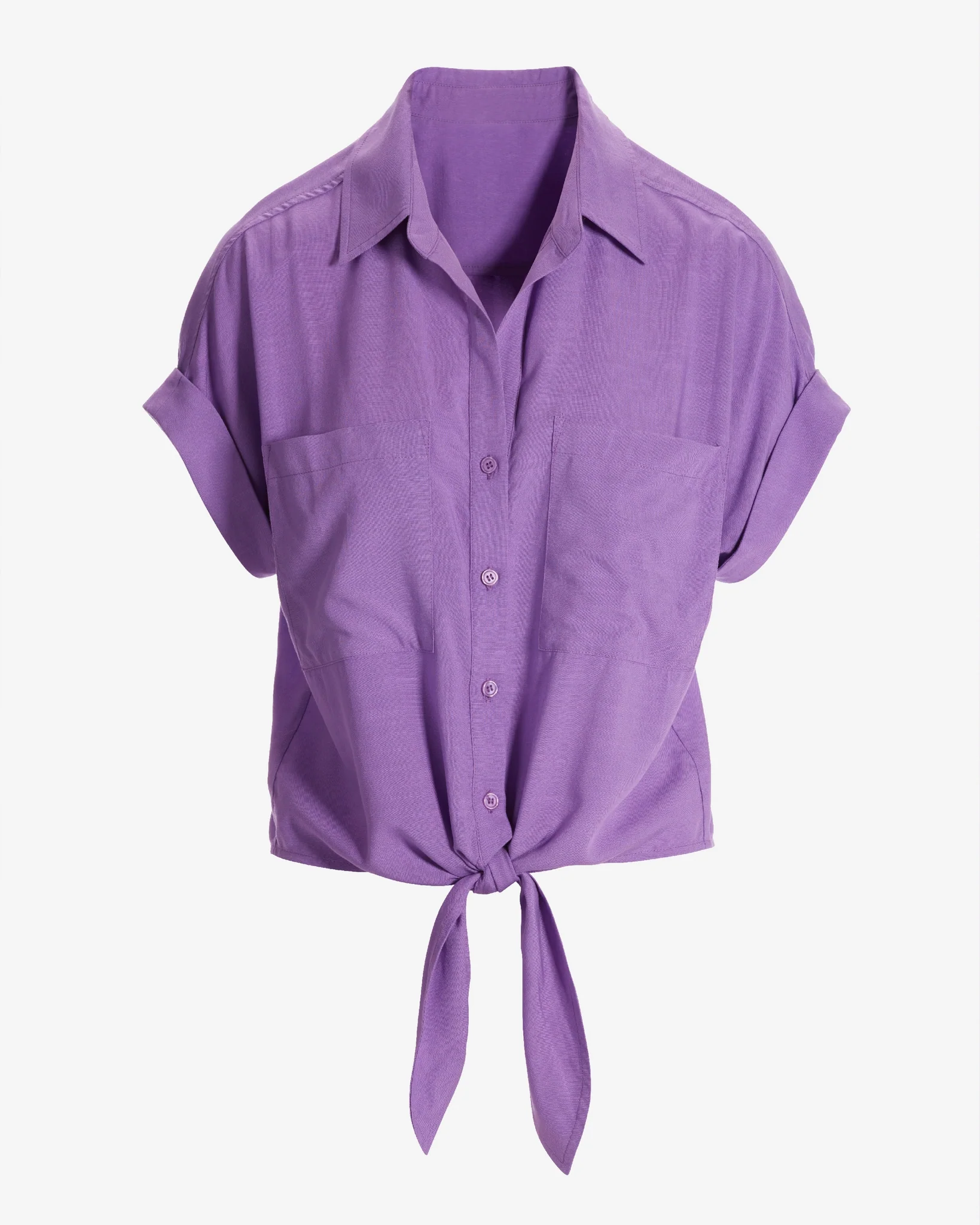 Versatile Short Sleeve Camp Shirt Amethyst Orchid - Mycitystee