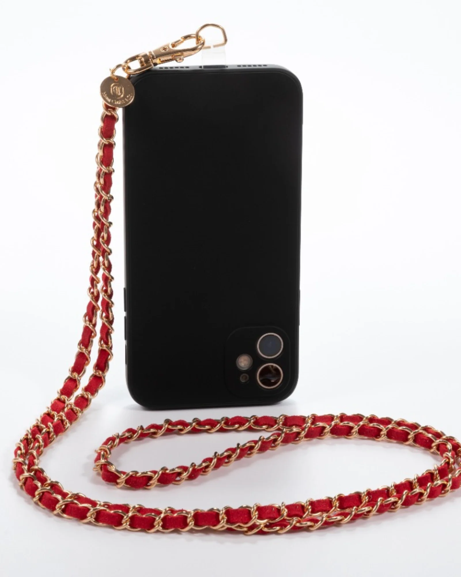 Dark Cherry Red Crossbody Phone Chain - Mycitystee