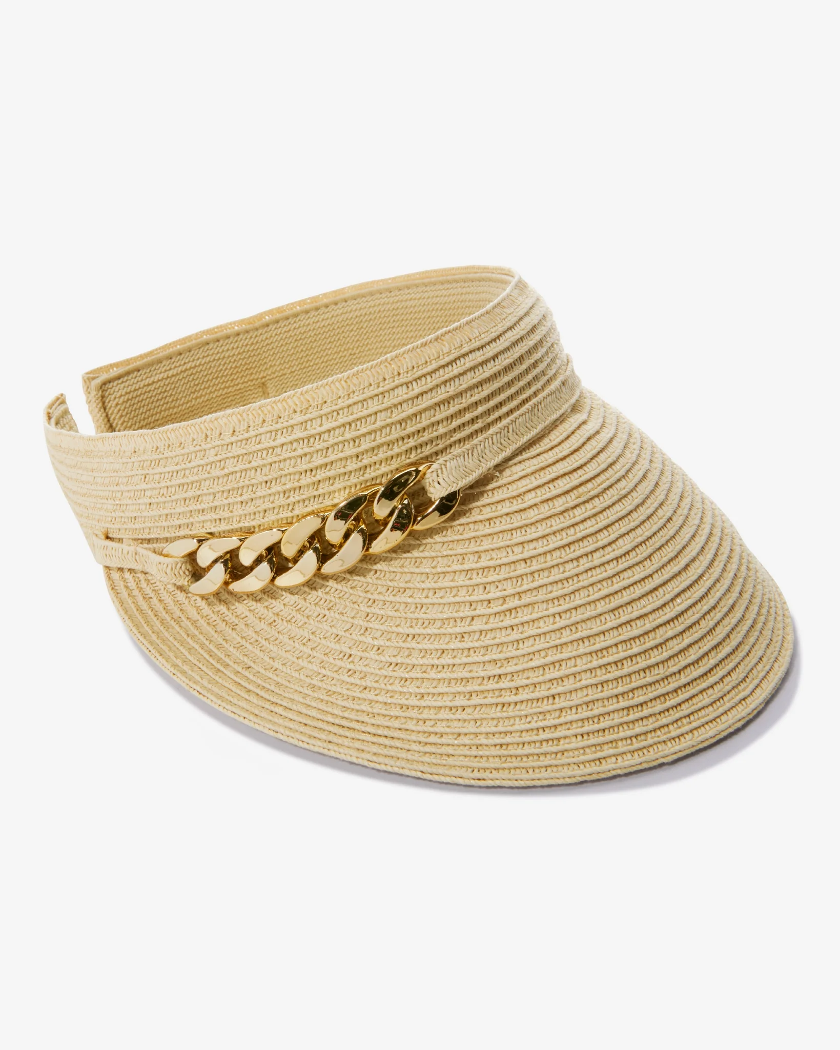 Straw Chain Visor Natural - Mycitystee