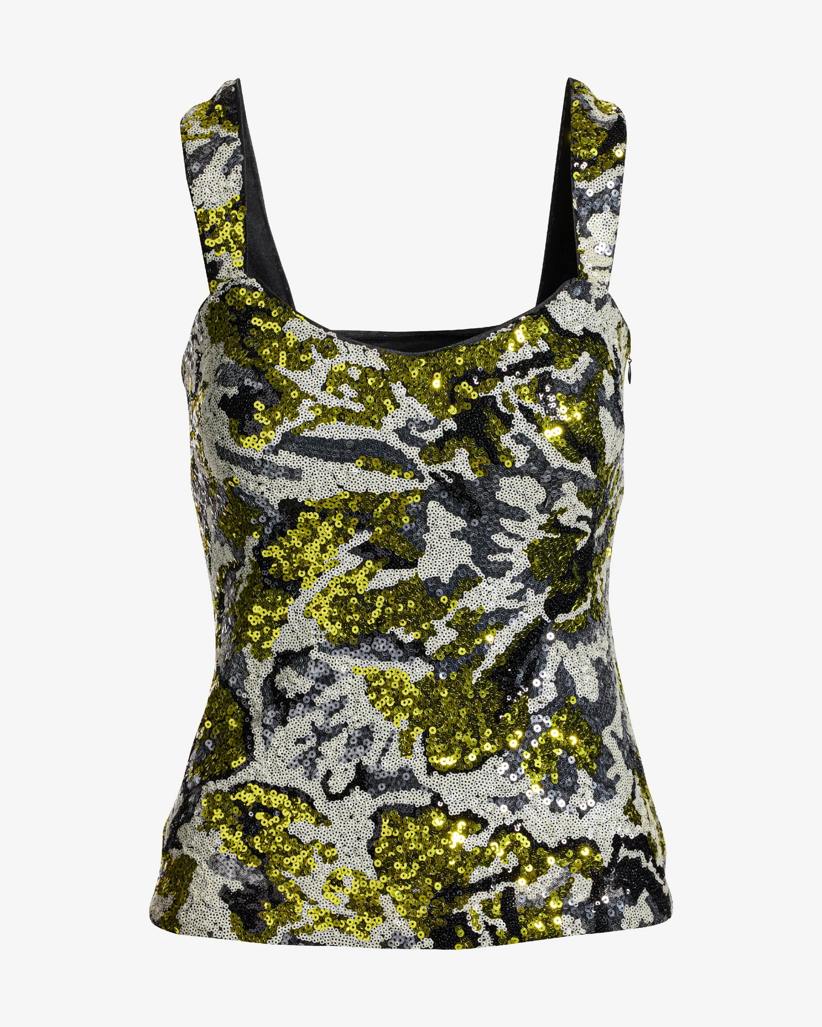 Sequin Sweetheart Tank Green Multi - Mycitystee