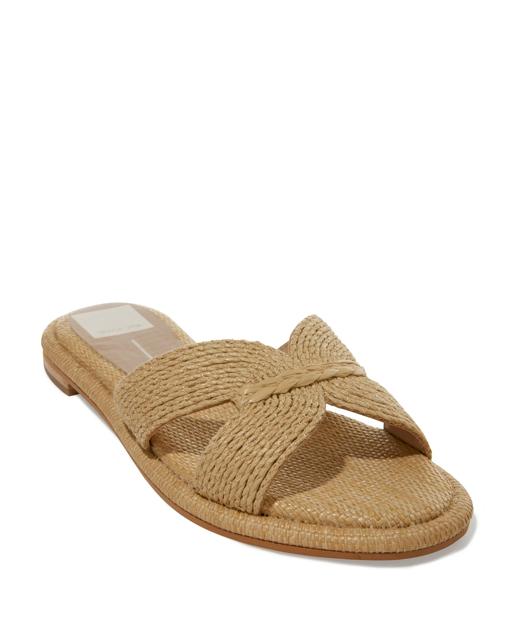 Raffia Slide Sandal Light Natural - Mycitystee