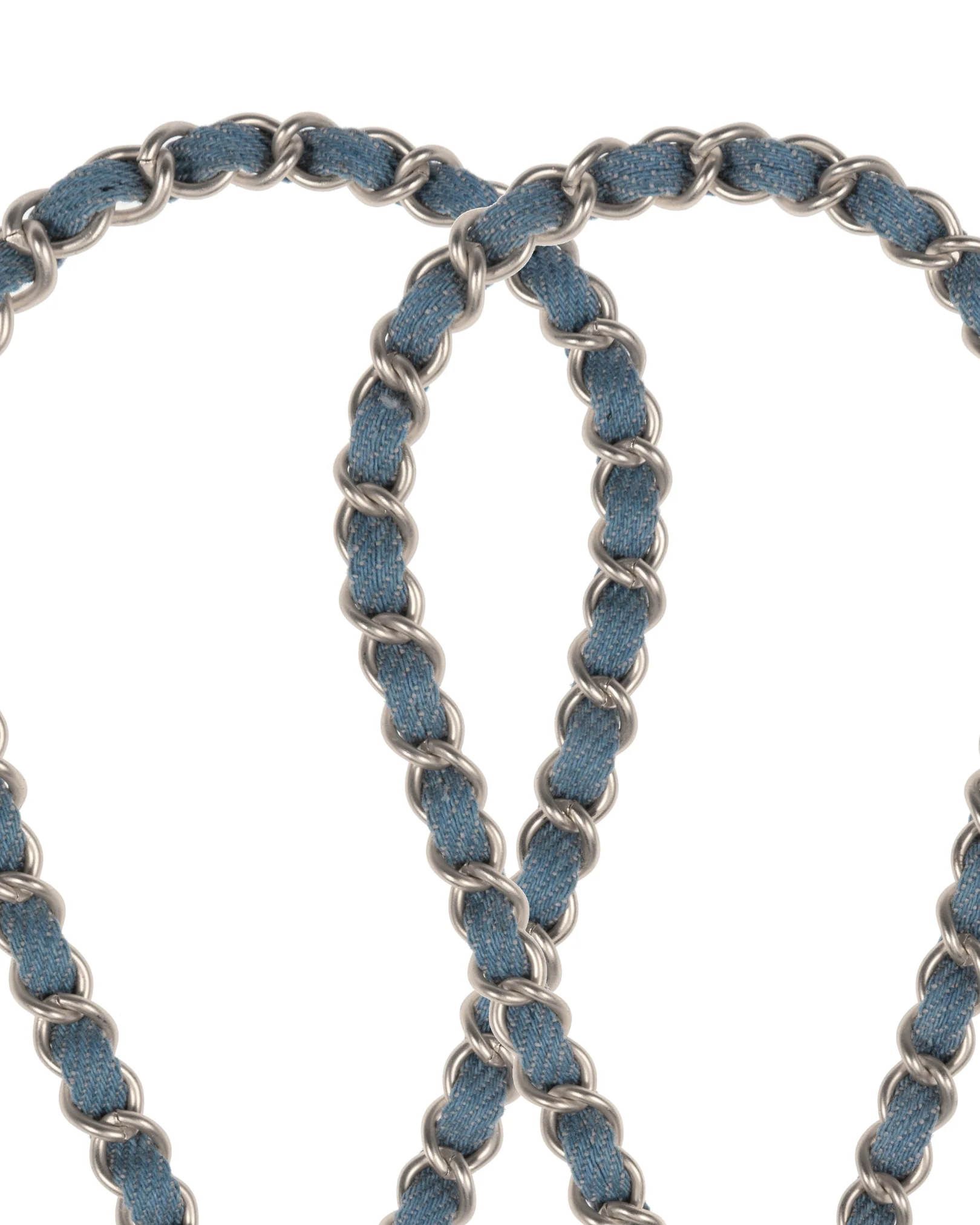 Denim Dream x Matte Silver Phone Wrislet - Mycitystee