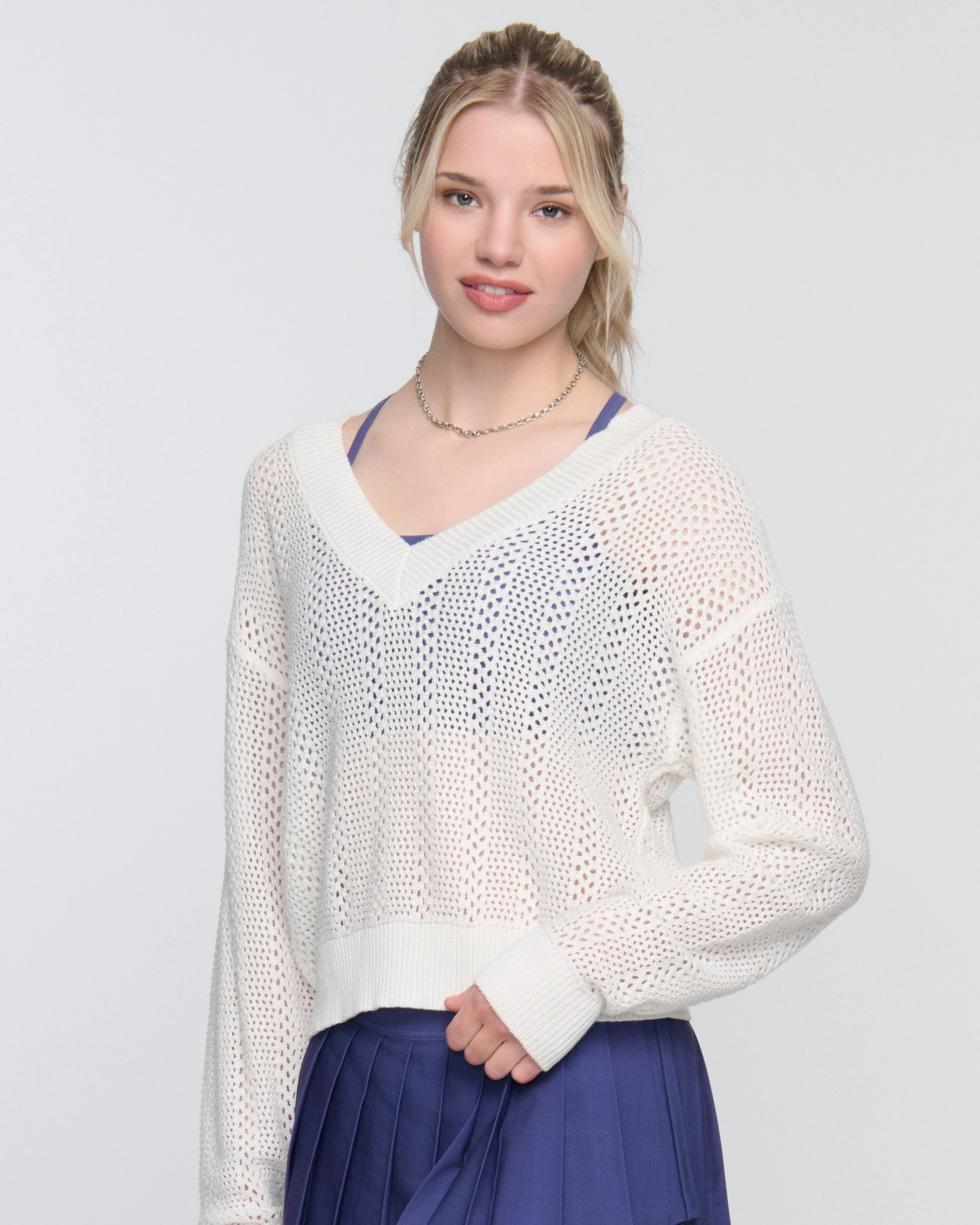 Janie Baseline V Sweater - Mycitystee