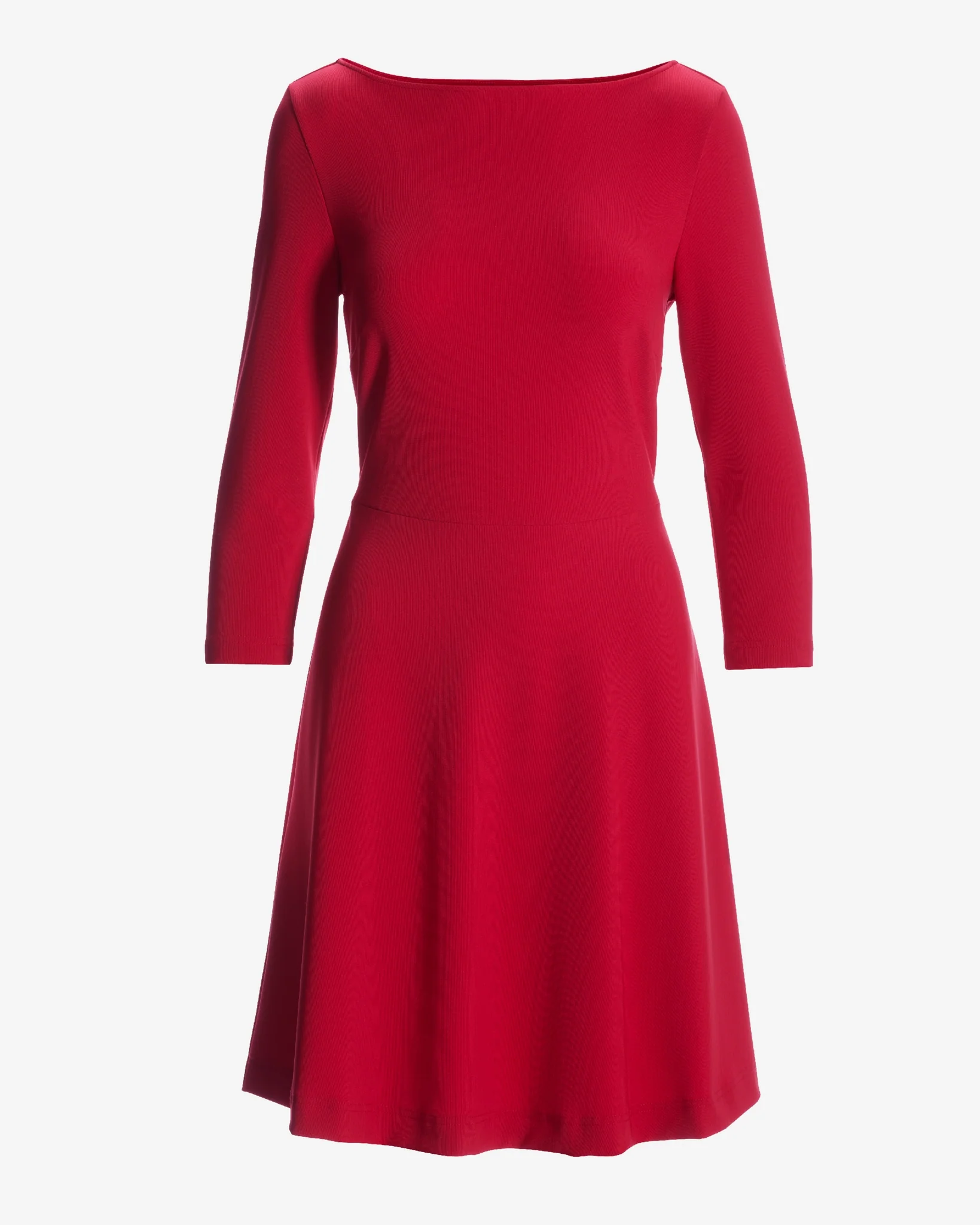 Beyond Travel 3/4 Sleeve Ballet Neck Fit and Flare Dress French Kiss - Mycitystee